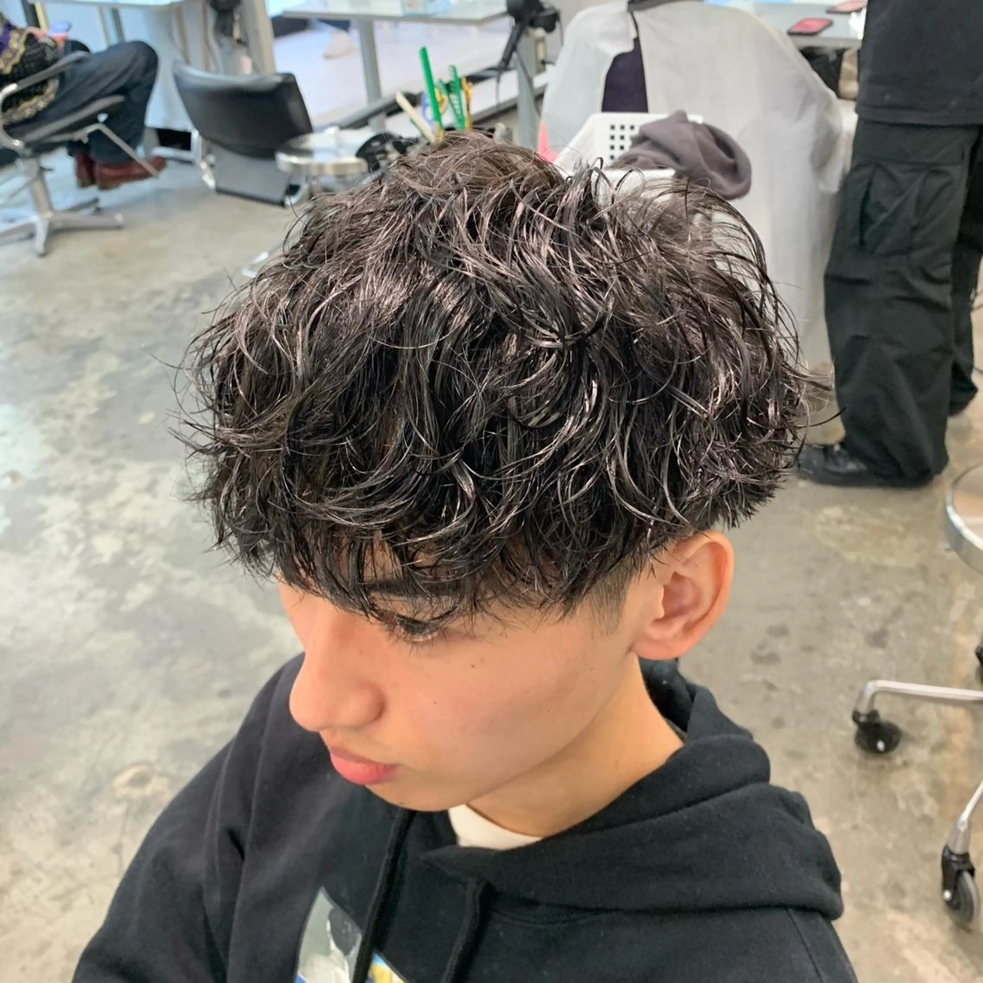 ショート パーマ メンズ カット パーマ メンズ特化美容師/ 藤戸 椋のヘアスタイル