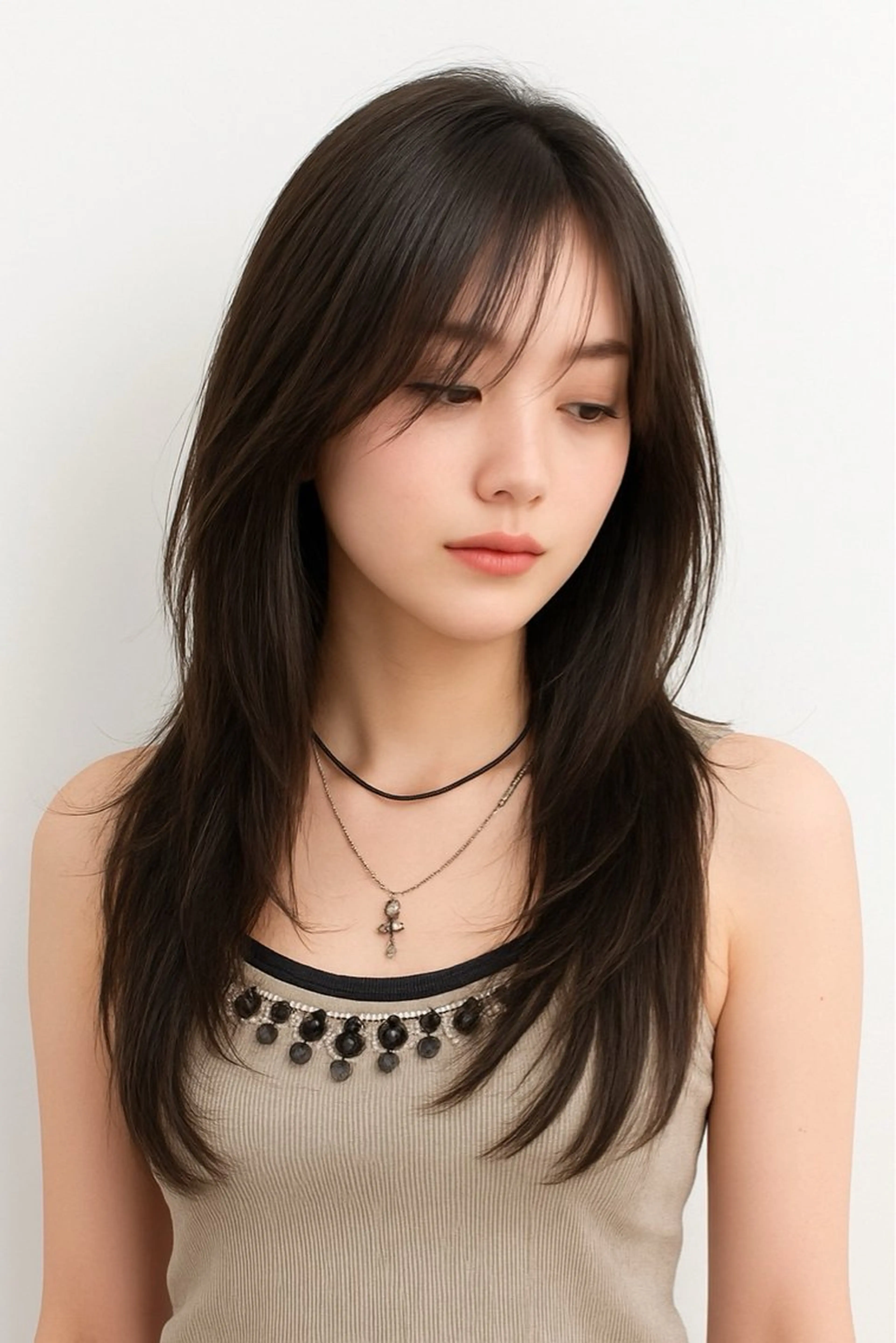 ロング レイヤーカット Gain池下 レディースのヘアスタイル