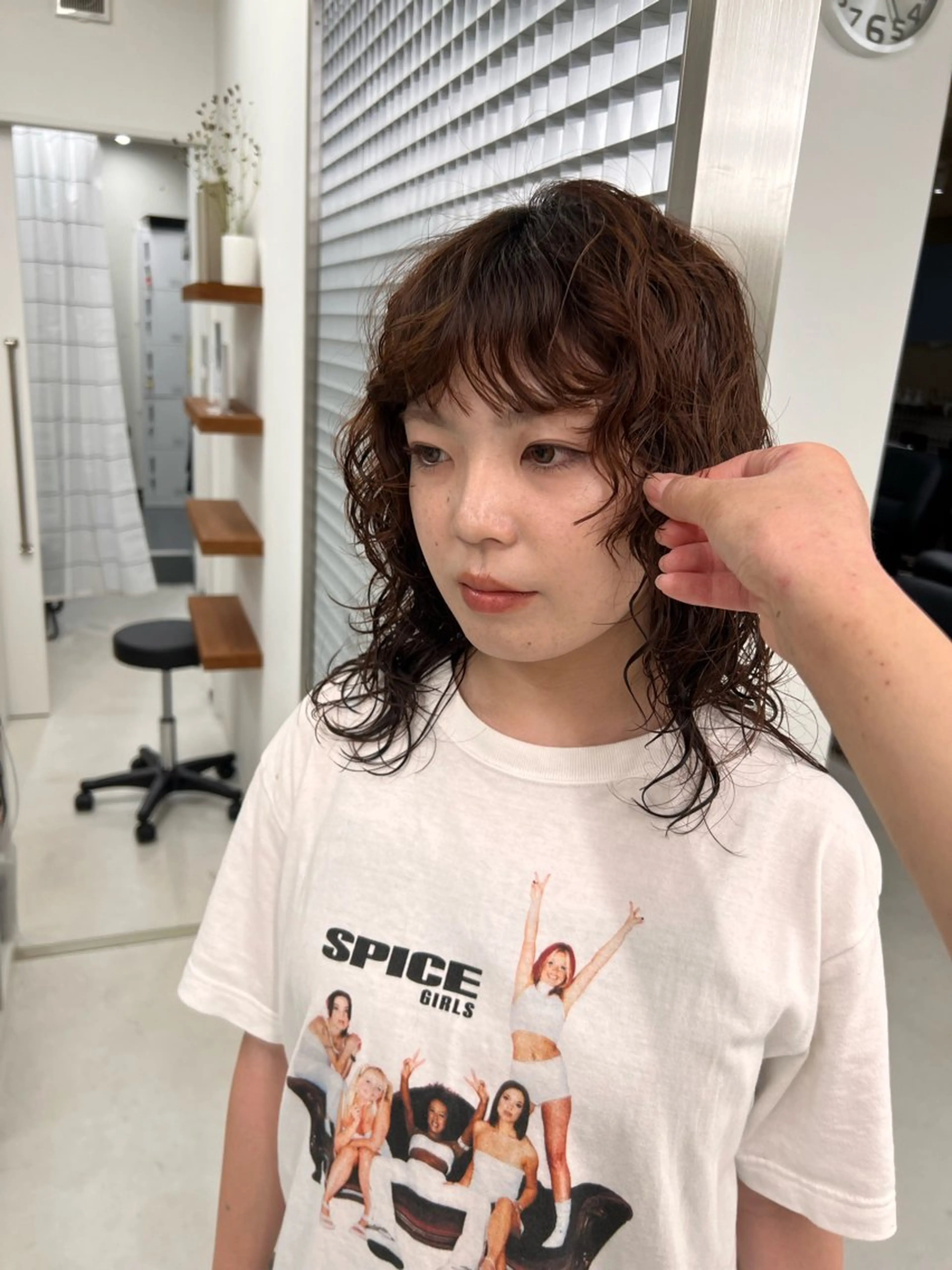 セミロング パーマ カット パーマ 表参道/レイヤー カット/パーマのヘアスタイル