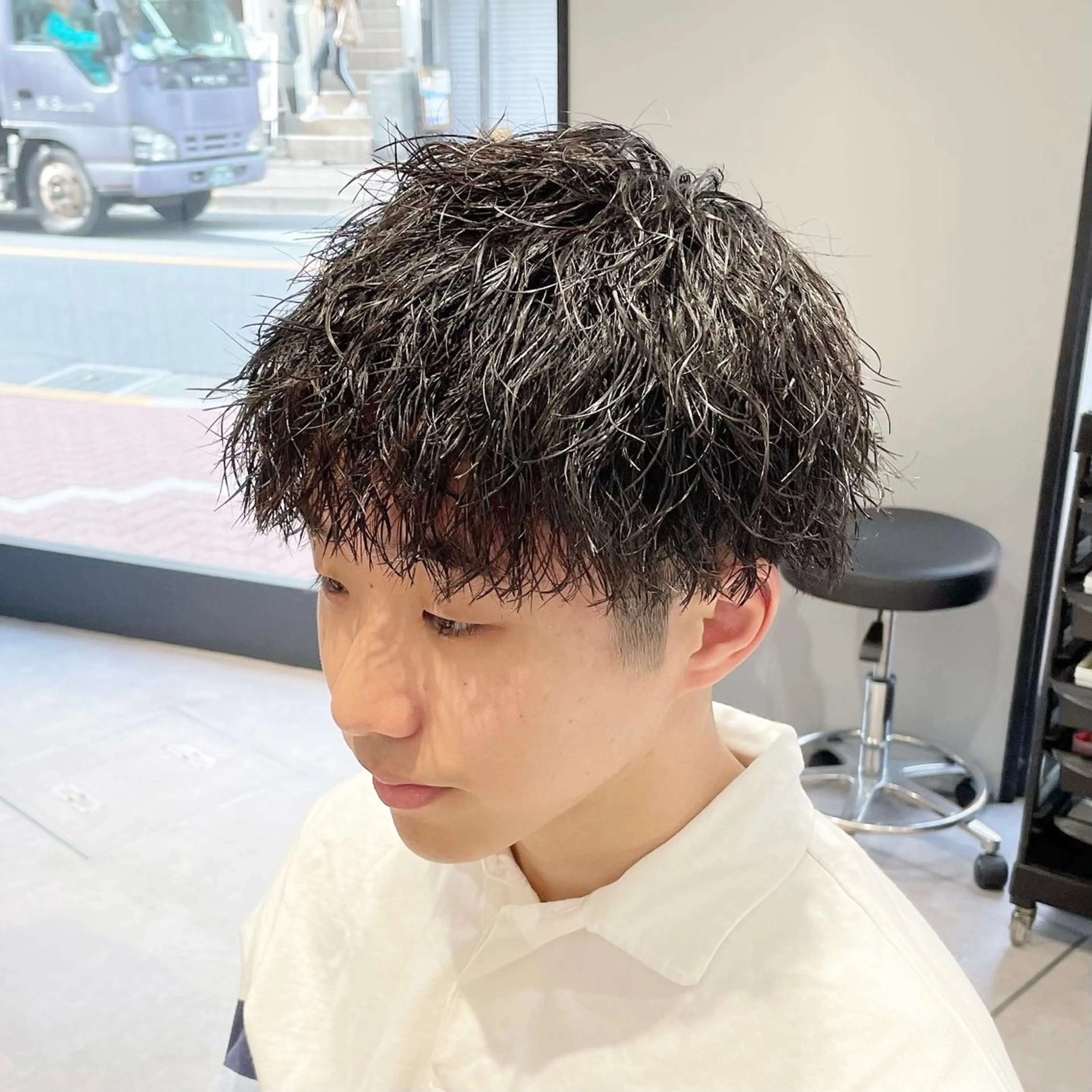 ショート パーマ メンズ lucy.所属・🏝🌞メンズ人気 平澤日向🌞🏝のヘアスタイル