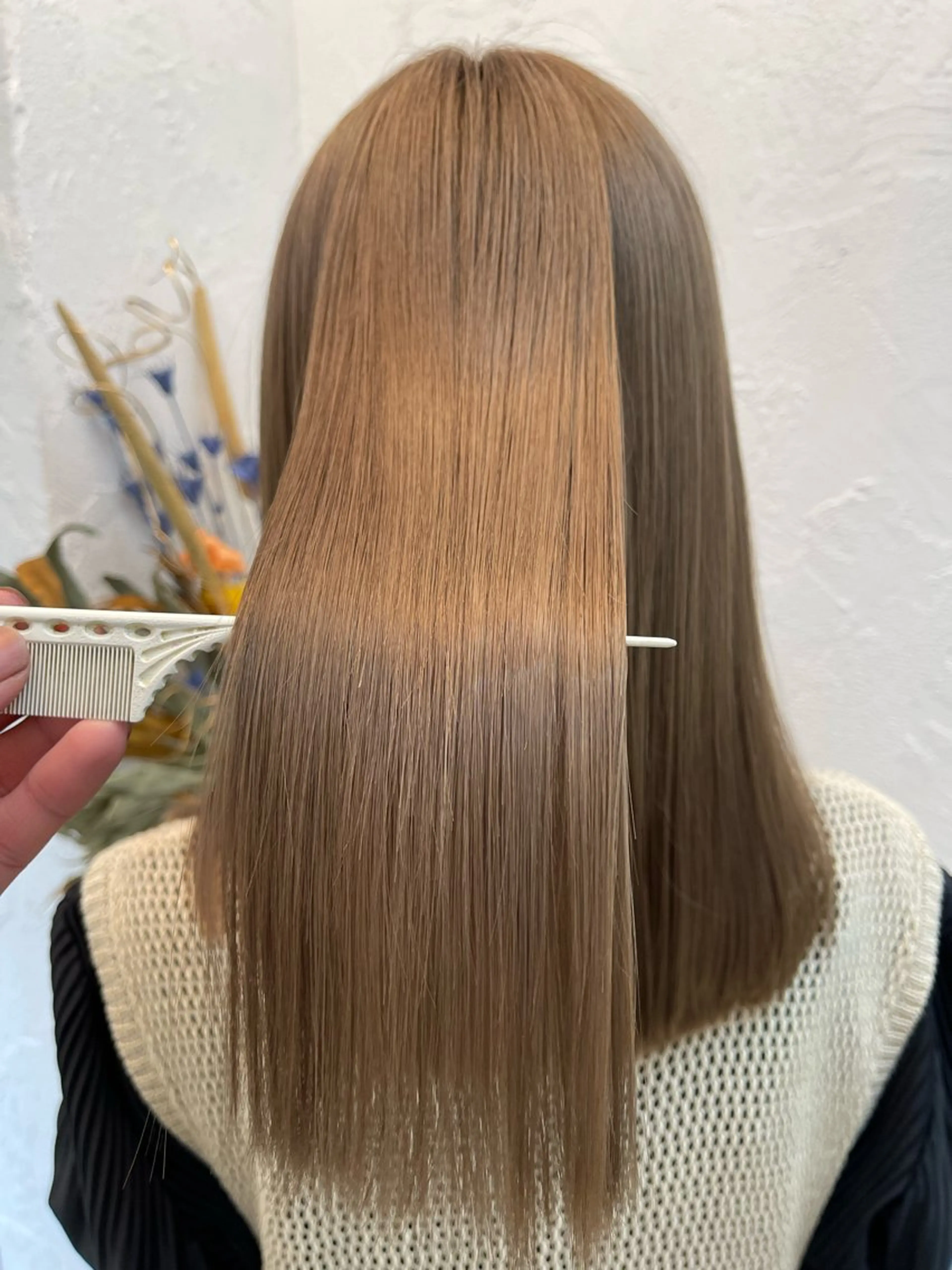 ロング カラー ブリーチ 髪質改善 トリートメント fuu。。。銀座所属・美髪質改善✨ 縮毛矯正✨HIDEのヘアスタイル