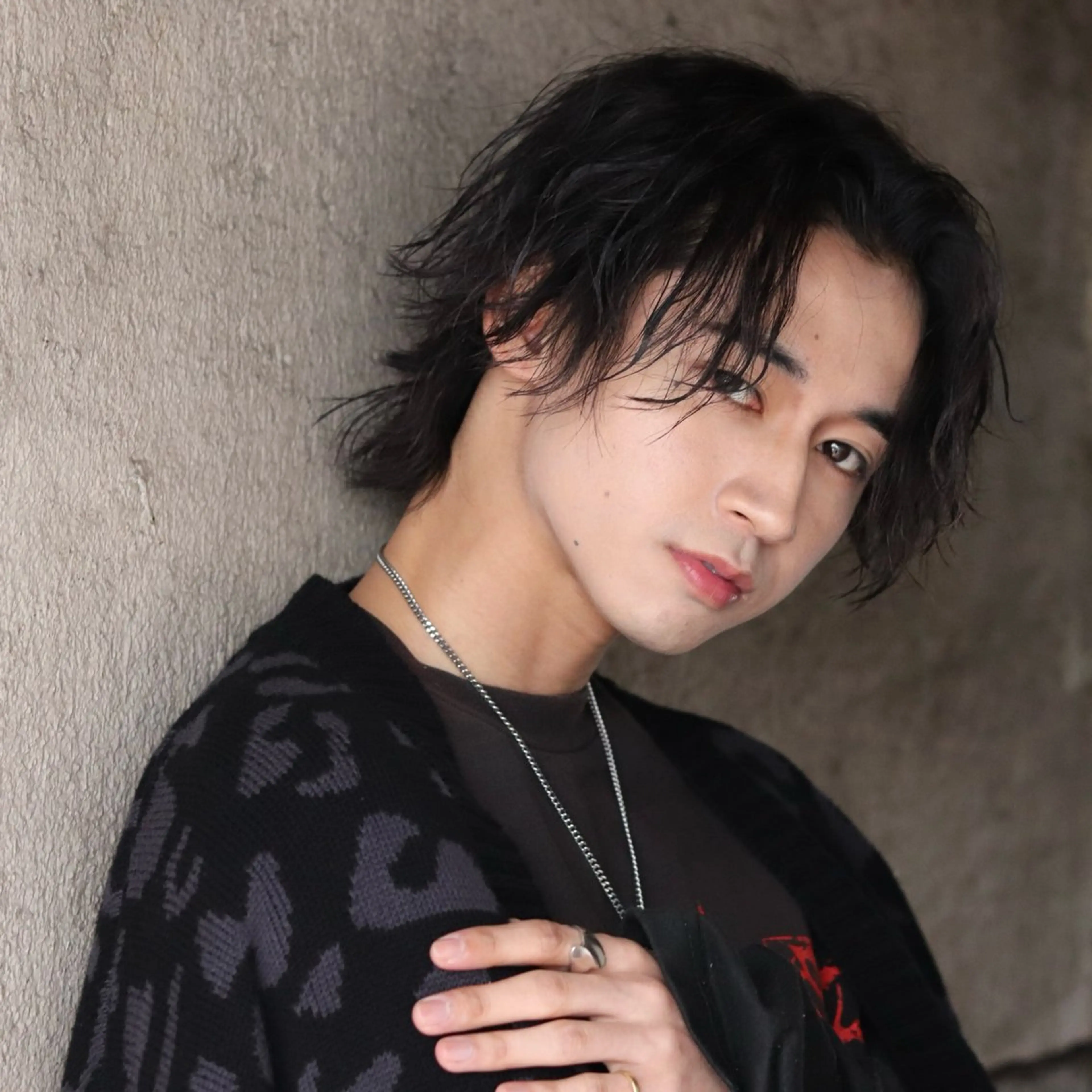 ミディアム カラー パーマ メンズ カット トリートメント シースルーマッシュ/ メンズ/KYOHEIのヘアスタイル