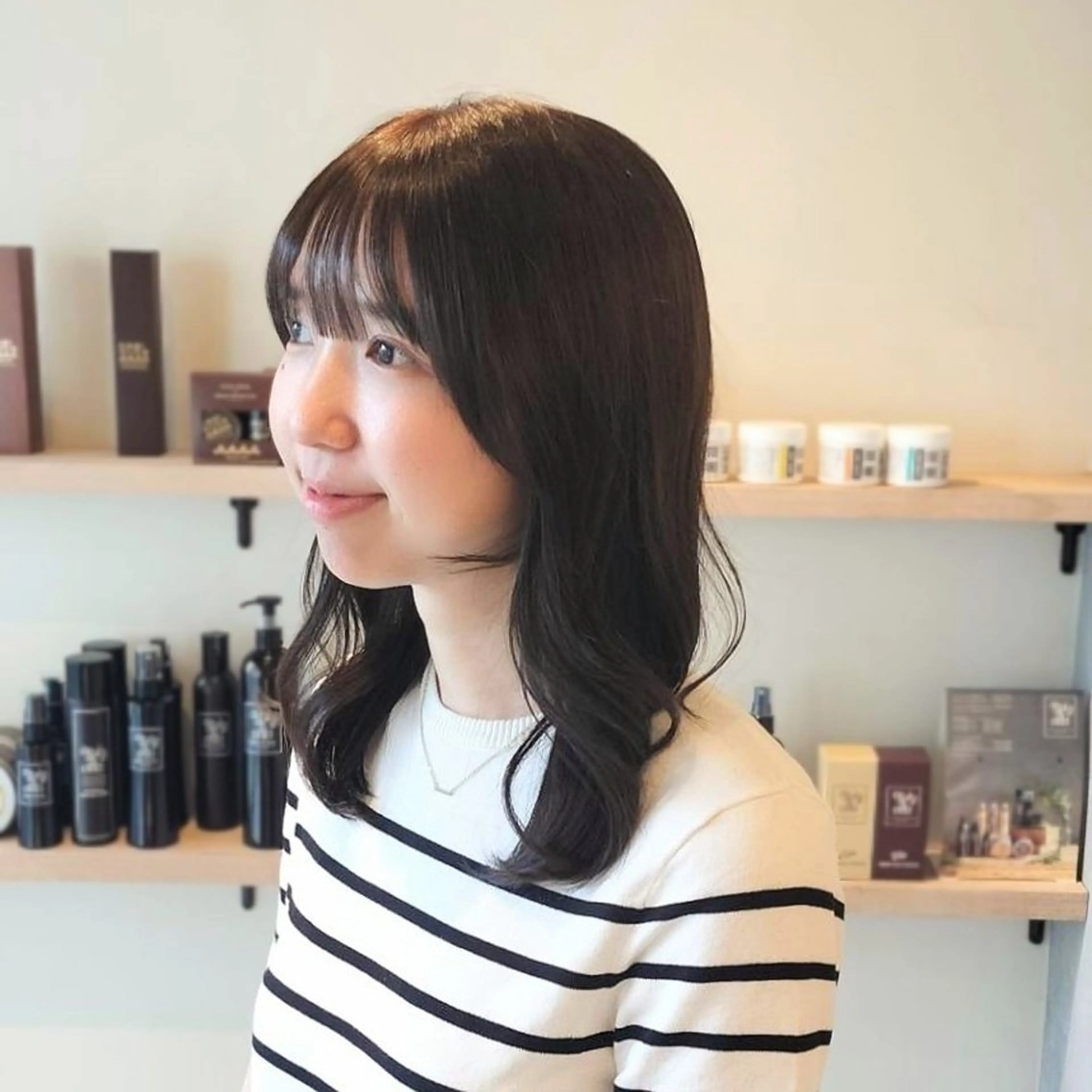 ミディアム ヘアカラー ROCCO ひなこのヘアスタイル