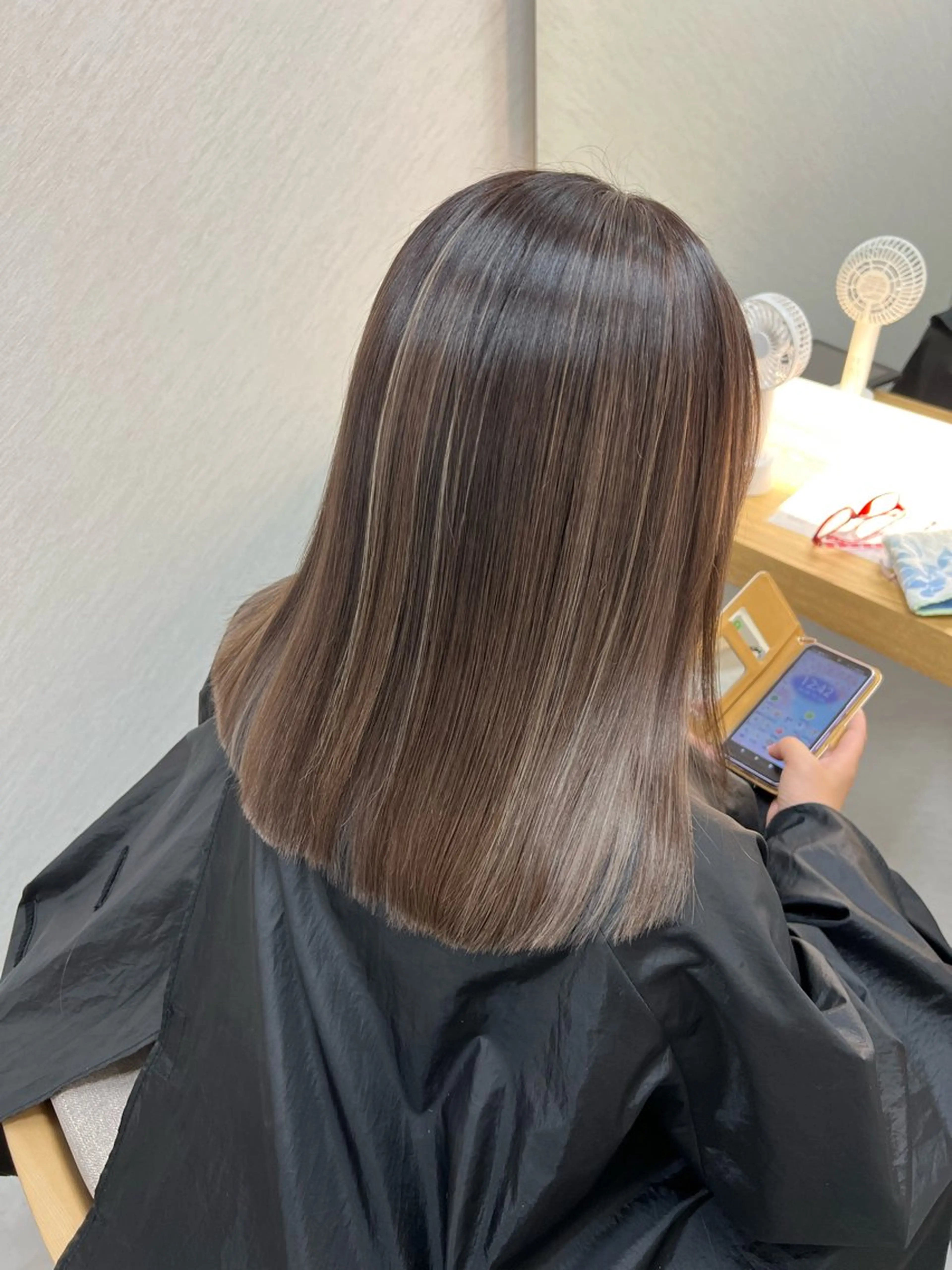 ミディアム ハイライト 髪質改善 トリートメント カット ヘアカラー トリートメント ECLART 町田　井口聖也のヘアスタイル
