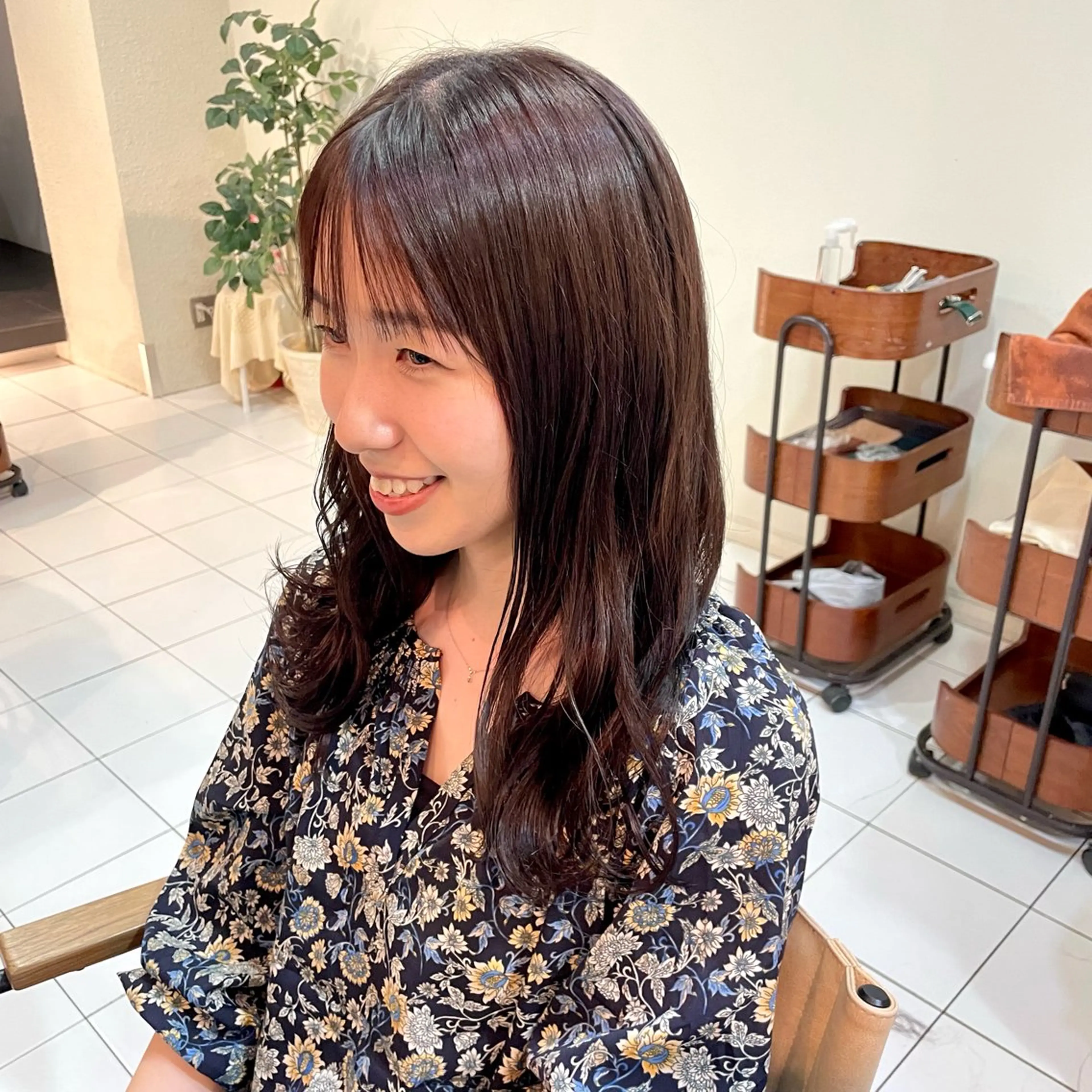 セミロング カラー ブラウンカラー ダークブラウン 透明感カラー/ 寺田千雅子のヘアスタイル