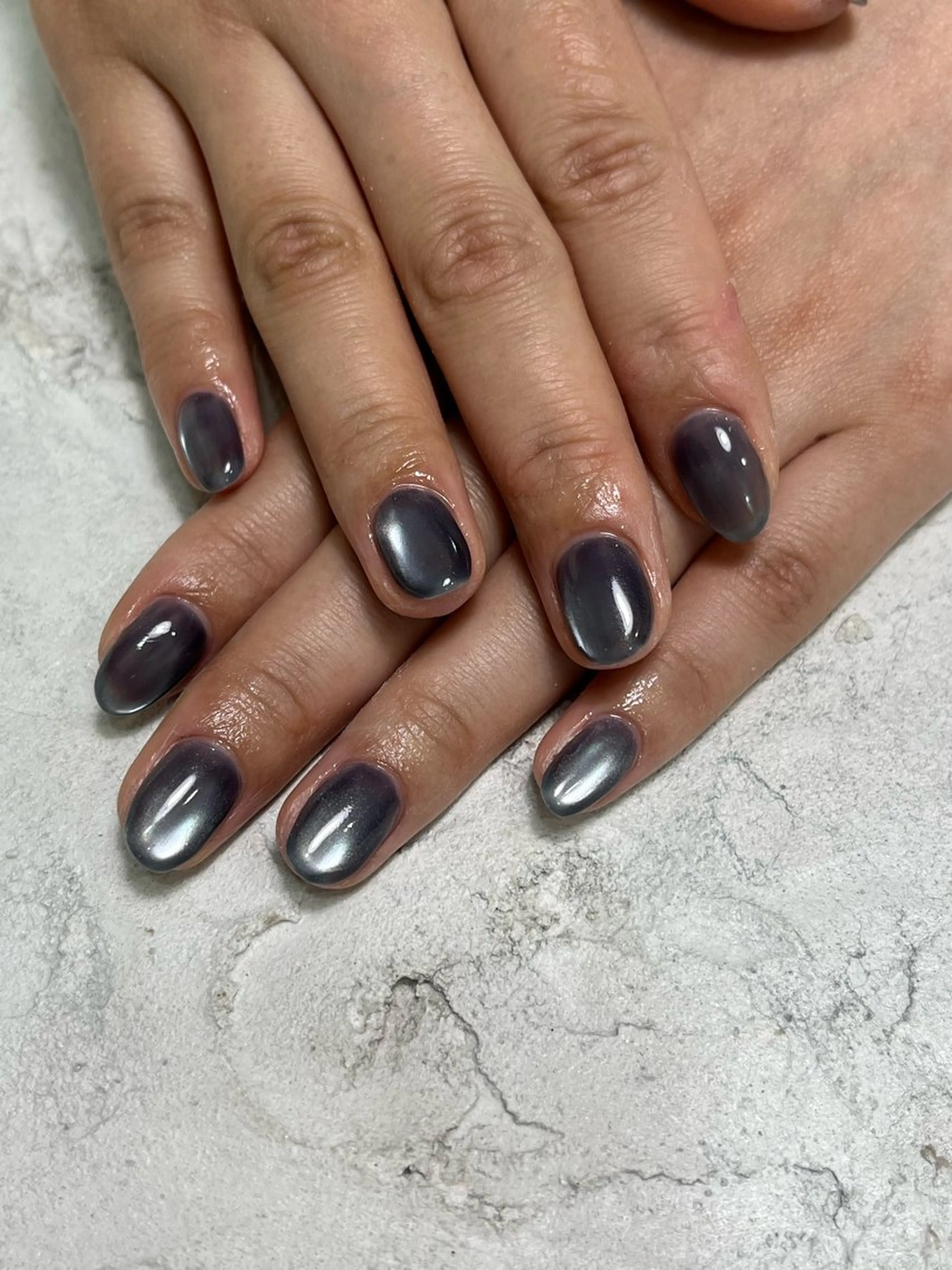 ネイル マグネットネイル マグネットワンカラー ワンカラーネイル サニーヒルズ藤沢 水口のネイルデザイン