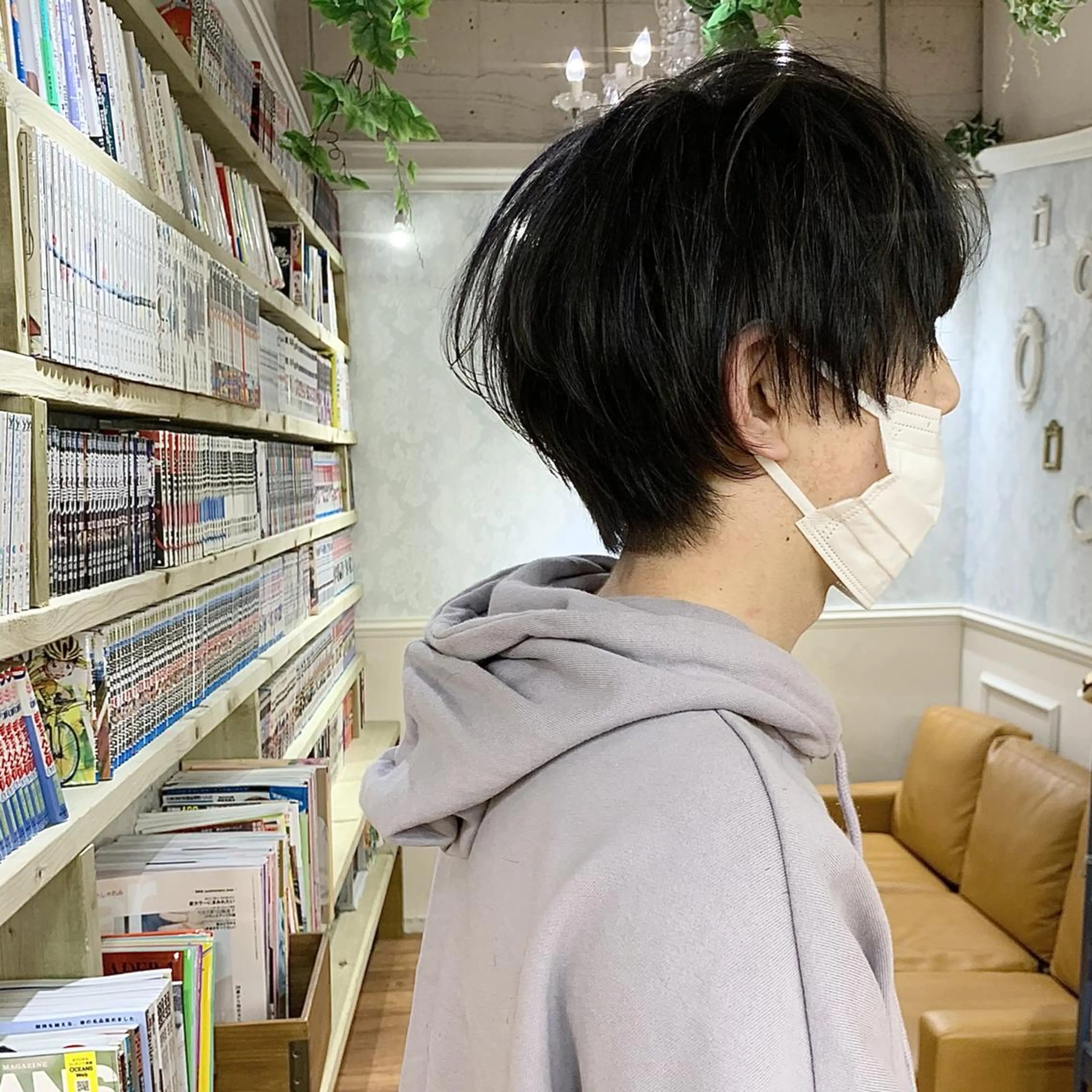 カラー ショート メンズ マッシュ お顔まわりカット🌱 emo.村松泉綺のヘアスタイル