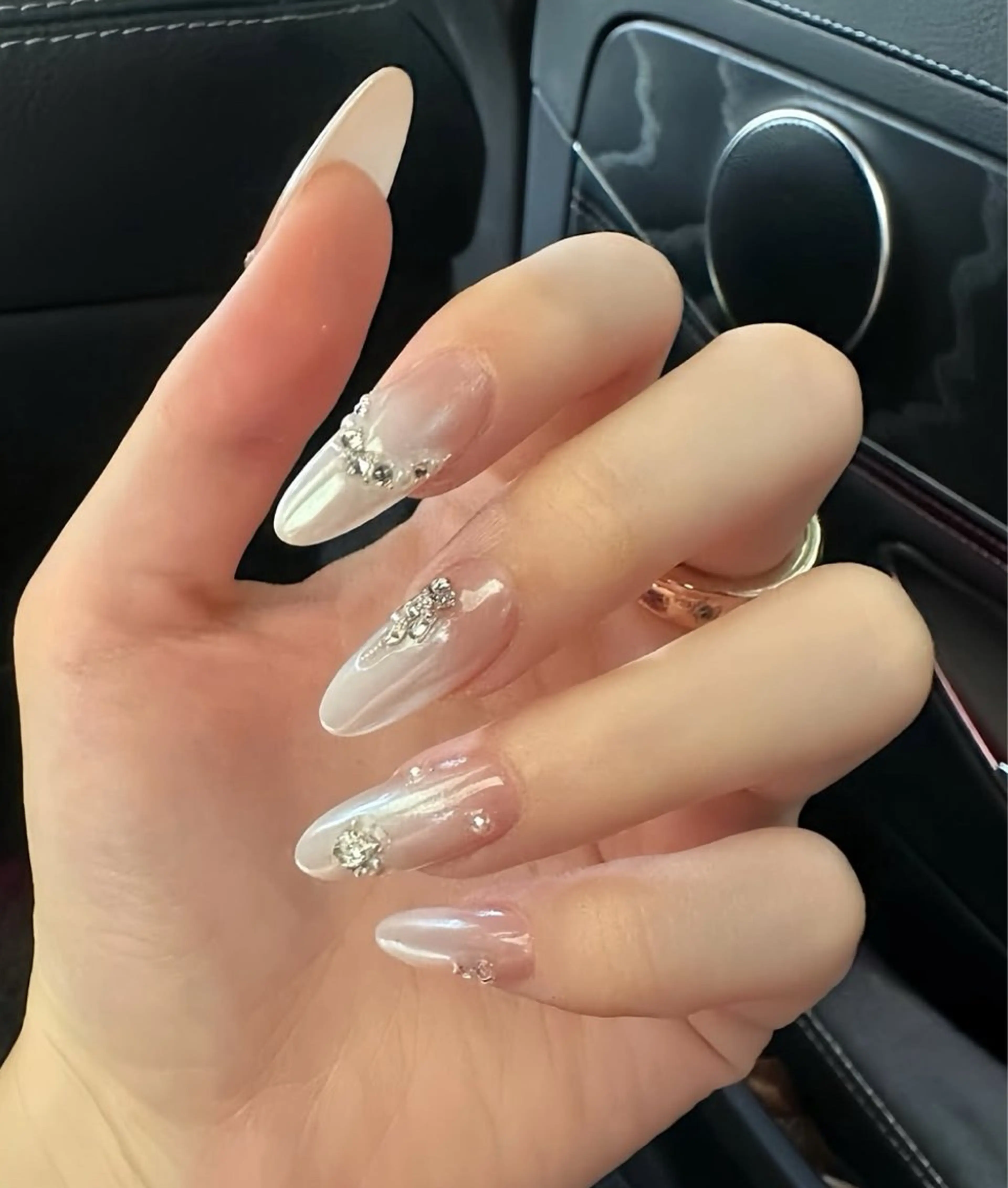 ネイル アートネイル ジェルネイル キラキラネイル ミラーネイル ピンク ハンドネイル Ryunail所属・Ryu Nail Shinokuboのネイルデザイン