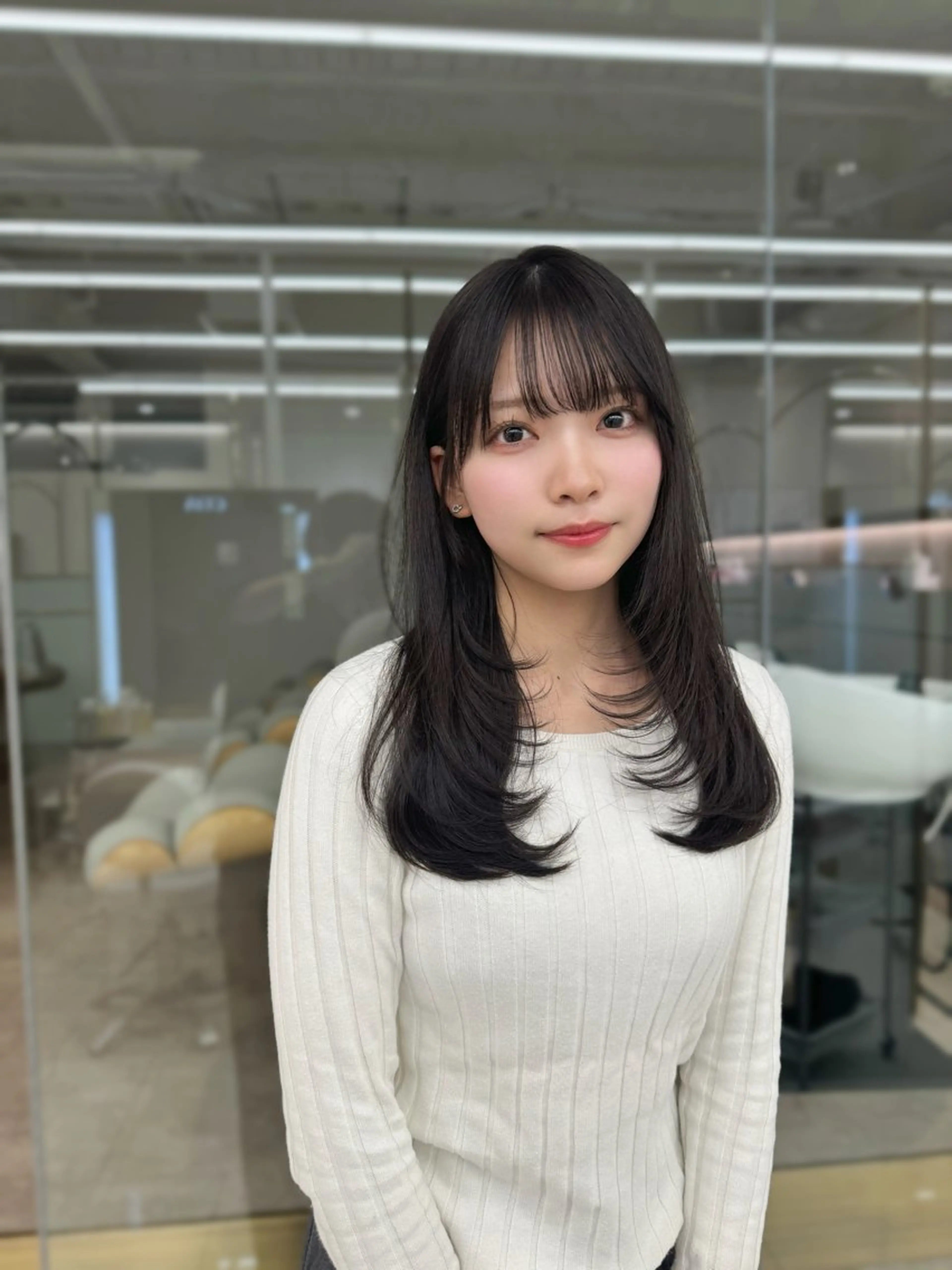 セミロング カラー COA GINZA 空也/前髪/顔まわりのヘアスタイル