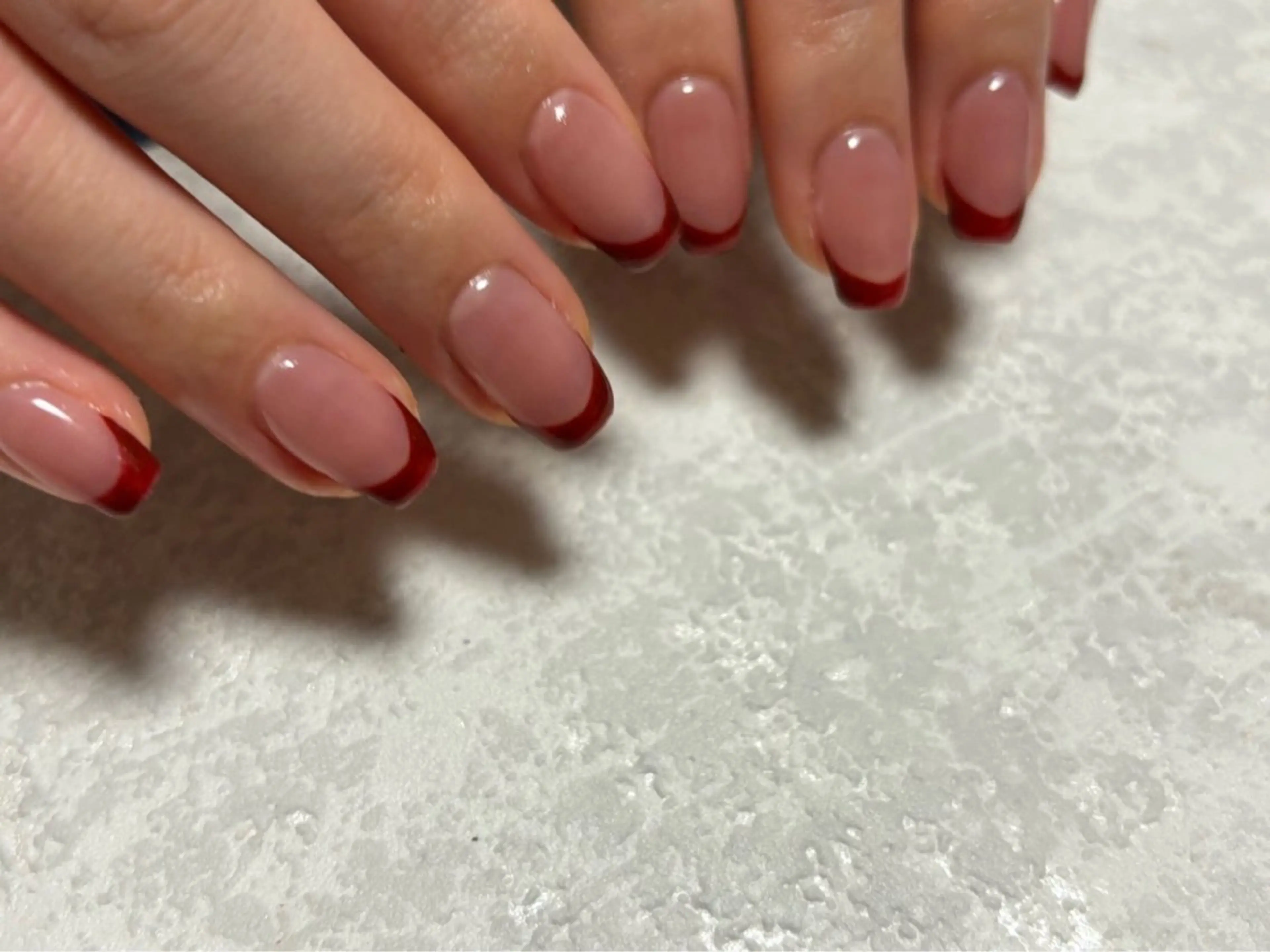 ネイル ボルドー フレンチネイル ジェルネイル 韓国ネイル メンズネイル kiki nail たまプラーザのネイルデザイン