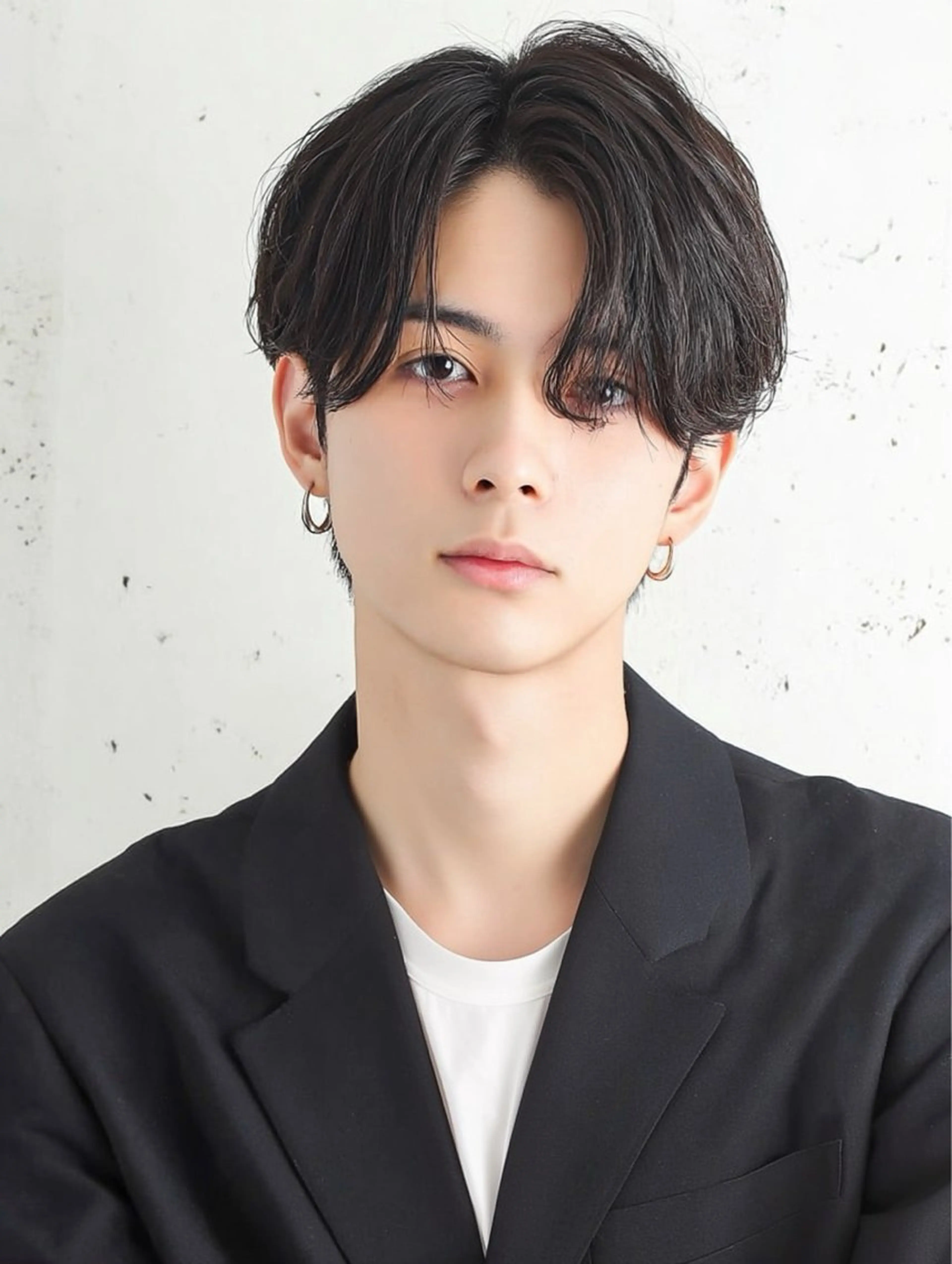 ショート パーマ メンズ センターパート カット パーマ ナチュラル×色気パ ーマ 渋谷/マナミのヘアスタイル