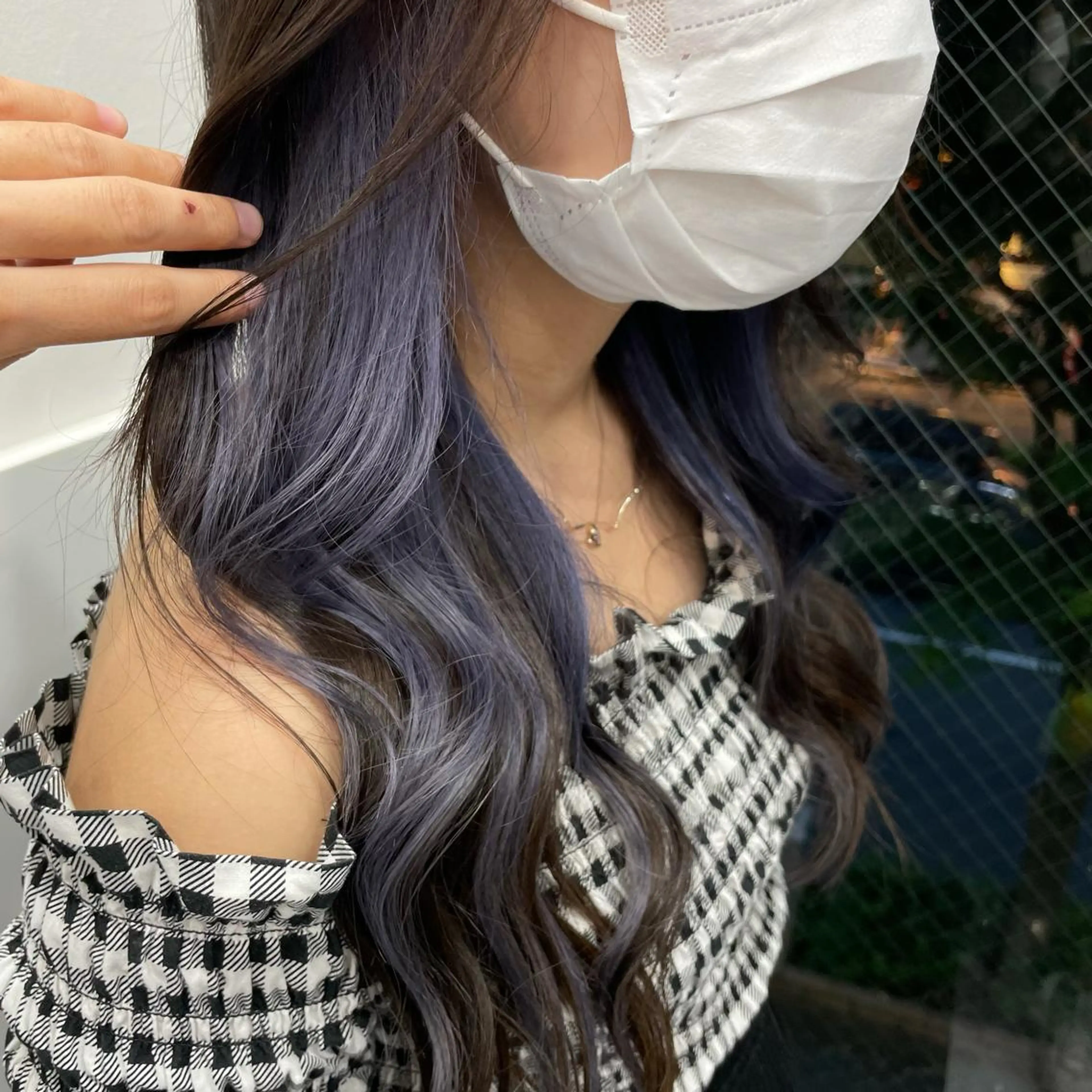 ロング カラー ブリーチ パープルカラー カット ヘアカラー ヘアセット 🌼杉田 胡桃🌼のヘアスタイル