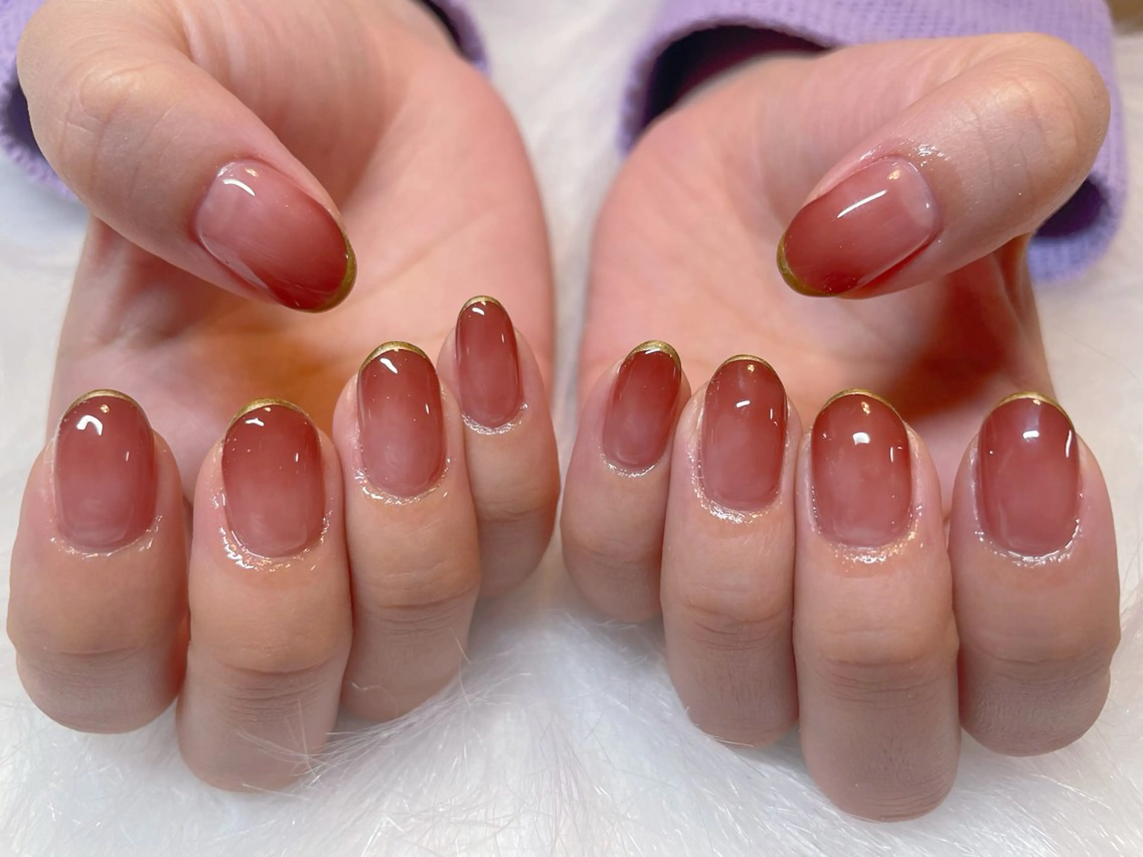 ネイル フレンチネイル グラデーション ラメ(グリッター) エン Nail salonのネイルデザイン