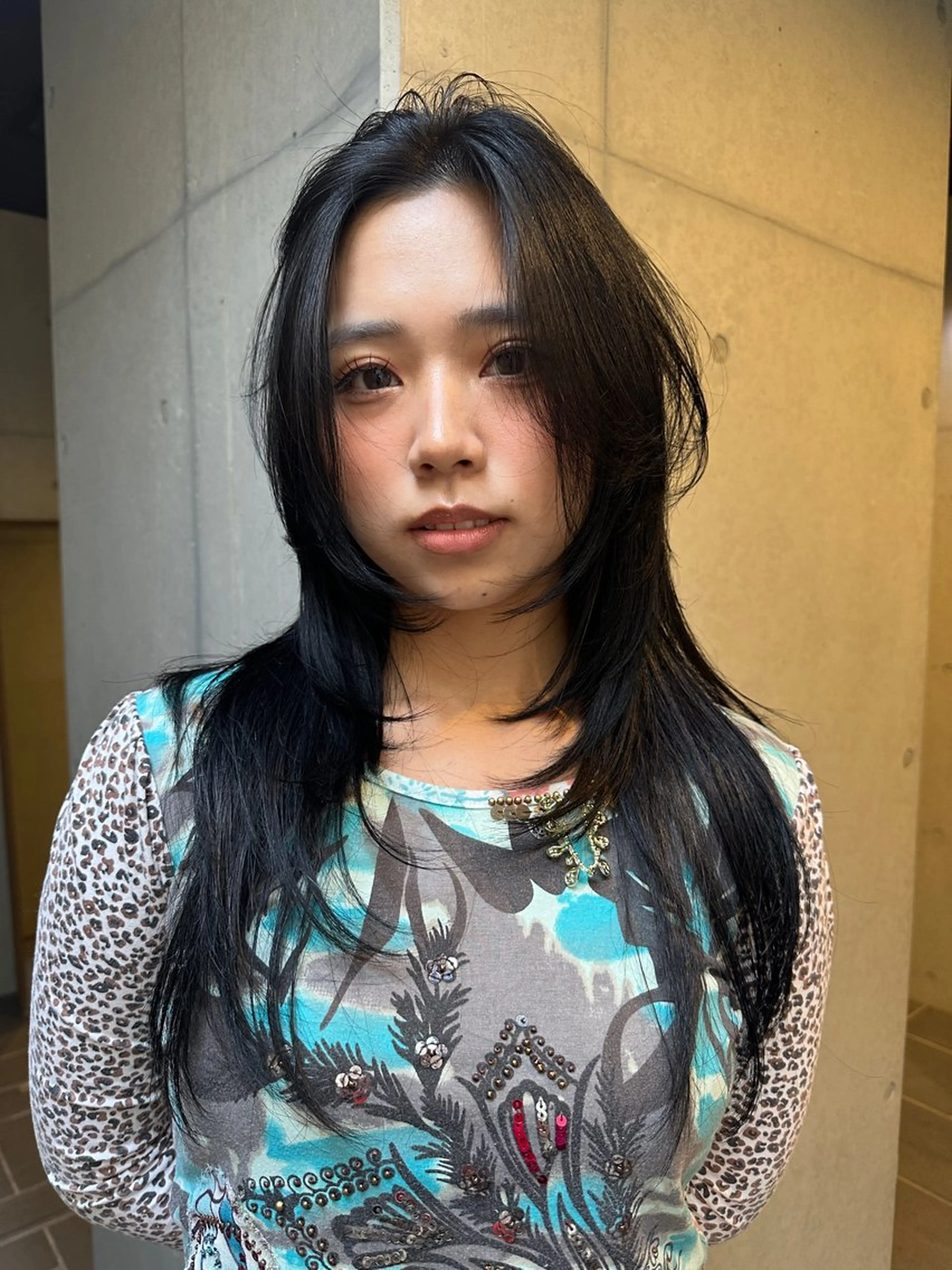 ロング カラー 顔まわりレイヤー レイヤーカット ウルフカット カット ヘアカラー ウルフ/レイヤー🟠 山本祐輔🟠のヘアスタイル