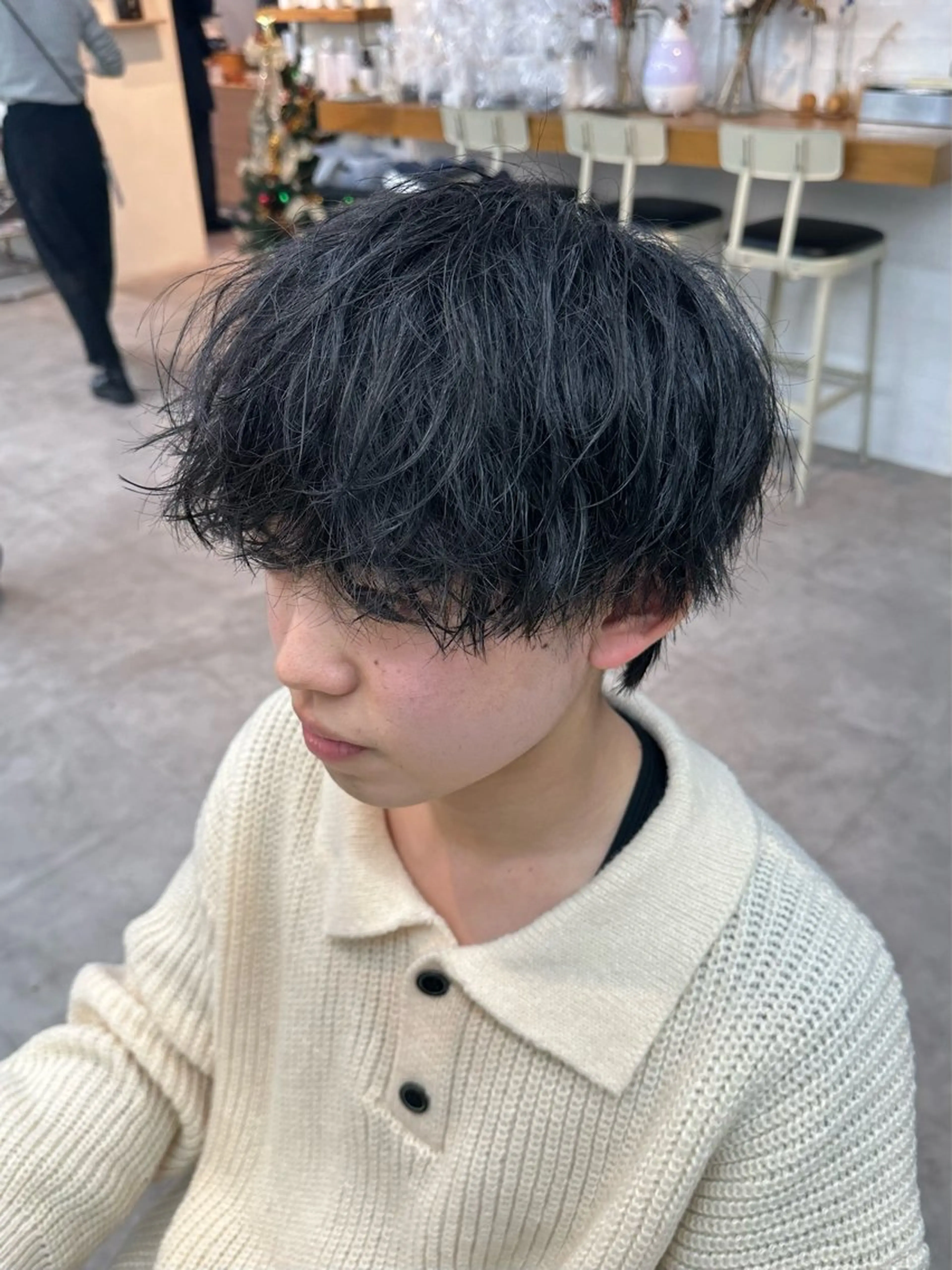 ショート パーマ メンズ カット パーマ JINKIメンズ特化 メンズカットパーマのヘアスタイル