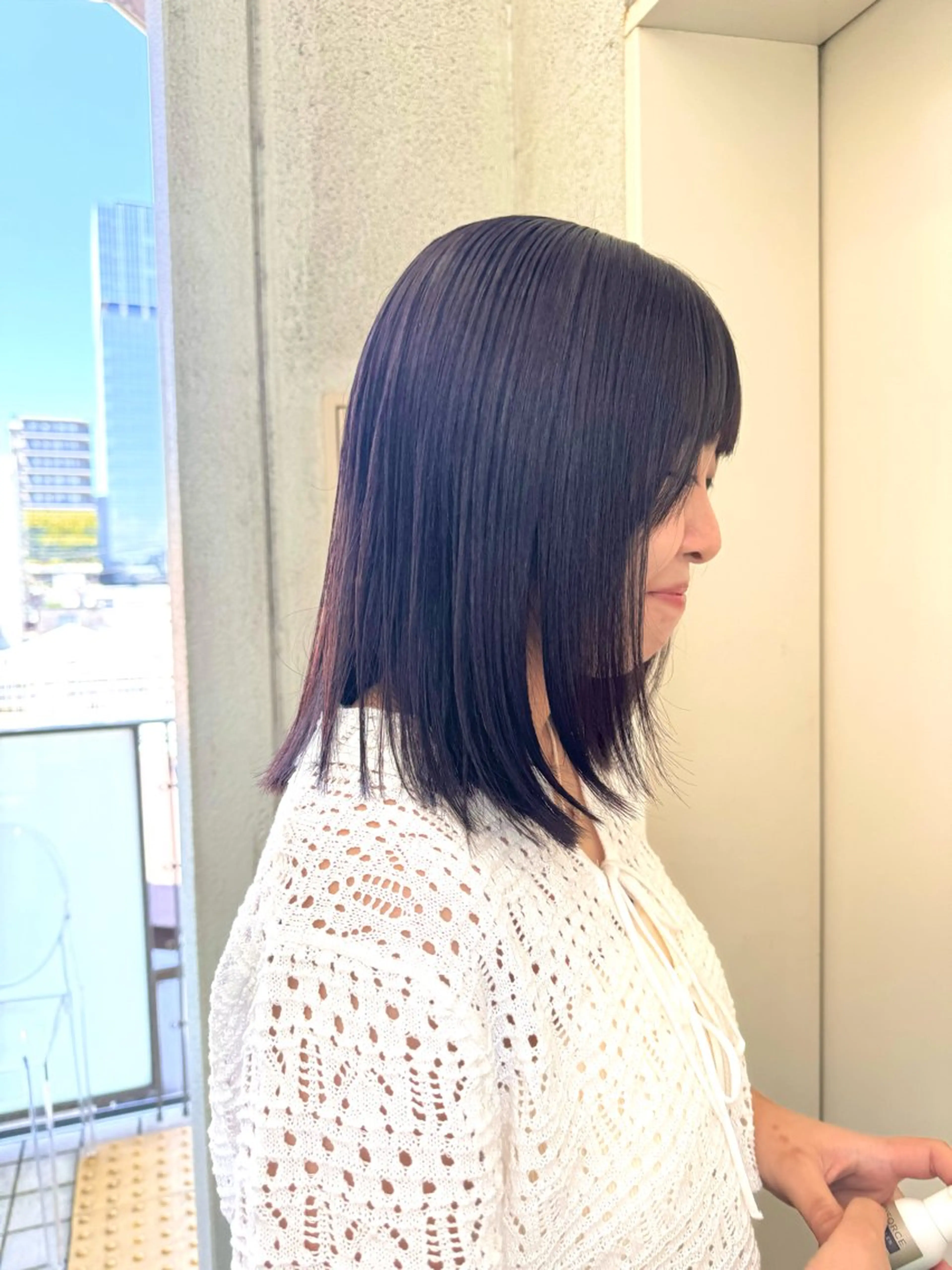 カラー グレージュ ラベンダーカラー ラベンダーグレージュ ラベンダーグレー 🍈yurina パーマ🍈のヘアスタイル
