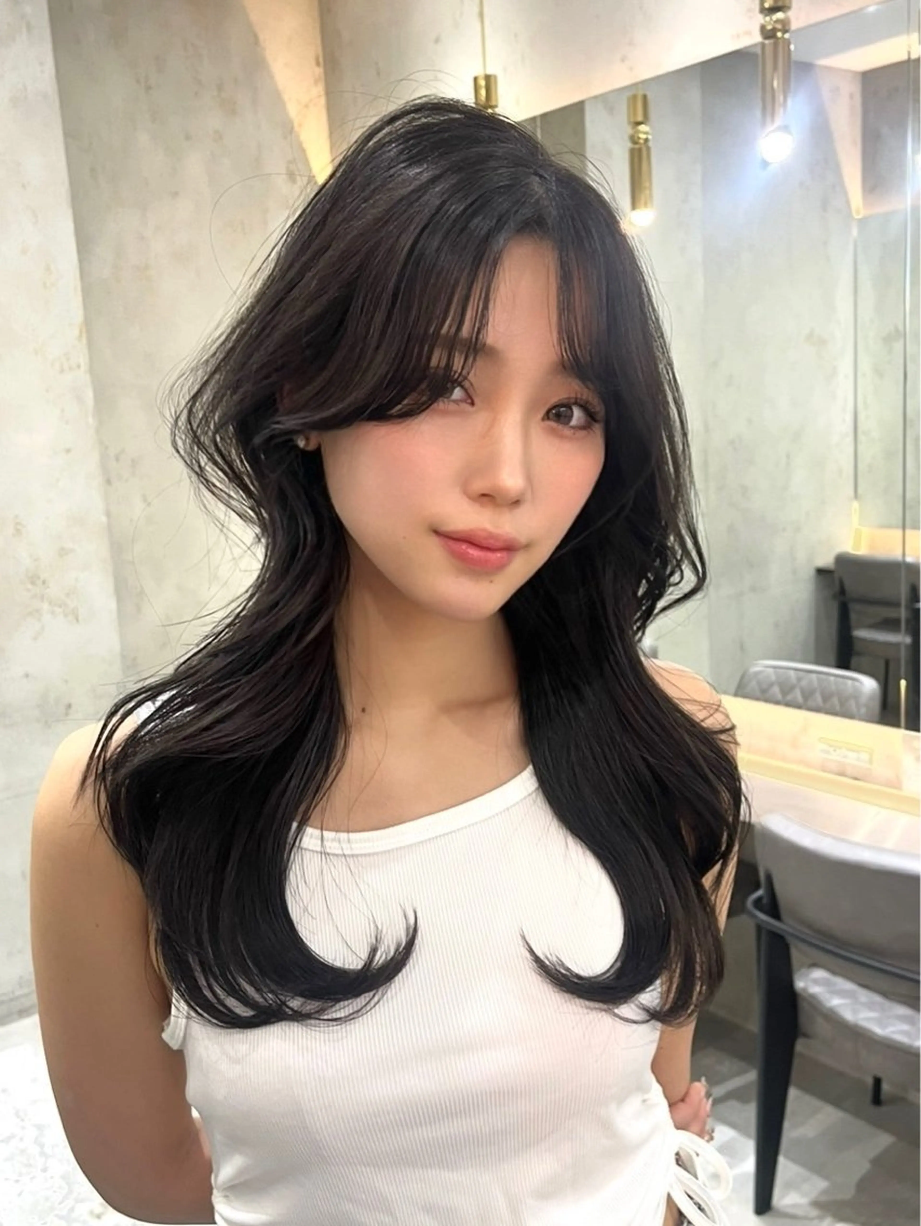 ロング カラー カット ヘアカラー トリートメント ヘッドスパ 山崎/ボブ縮毛矯正 レイヤー髪質改善のヘアスタイル