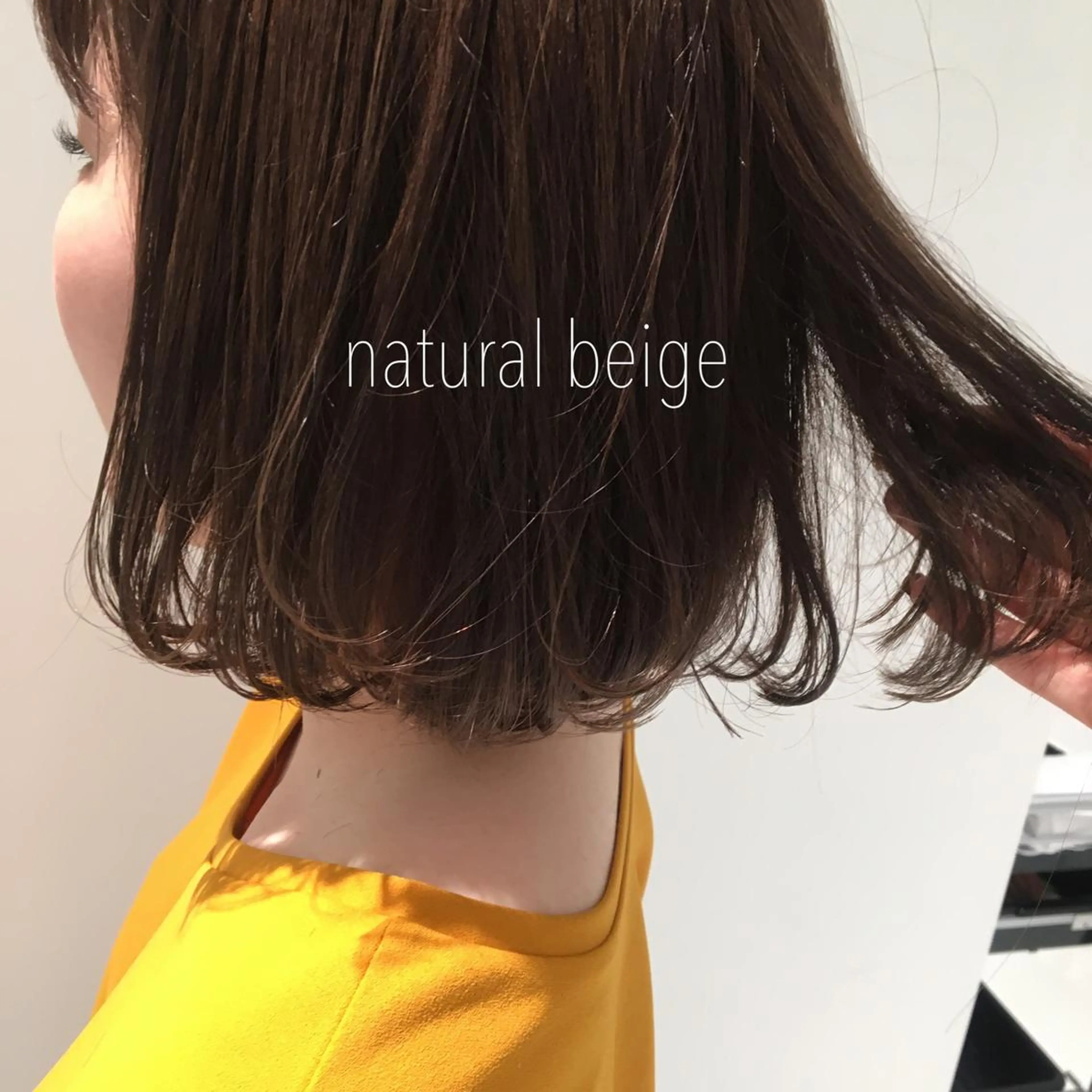 ミディアム カラー ベージュカラー emme MIHO♡のヘアスタイル