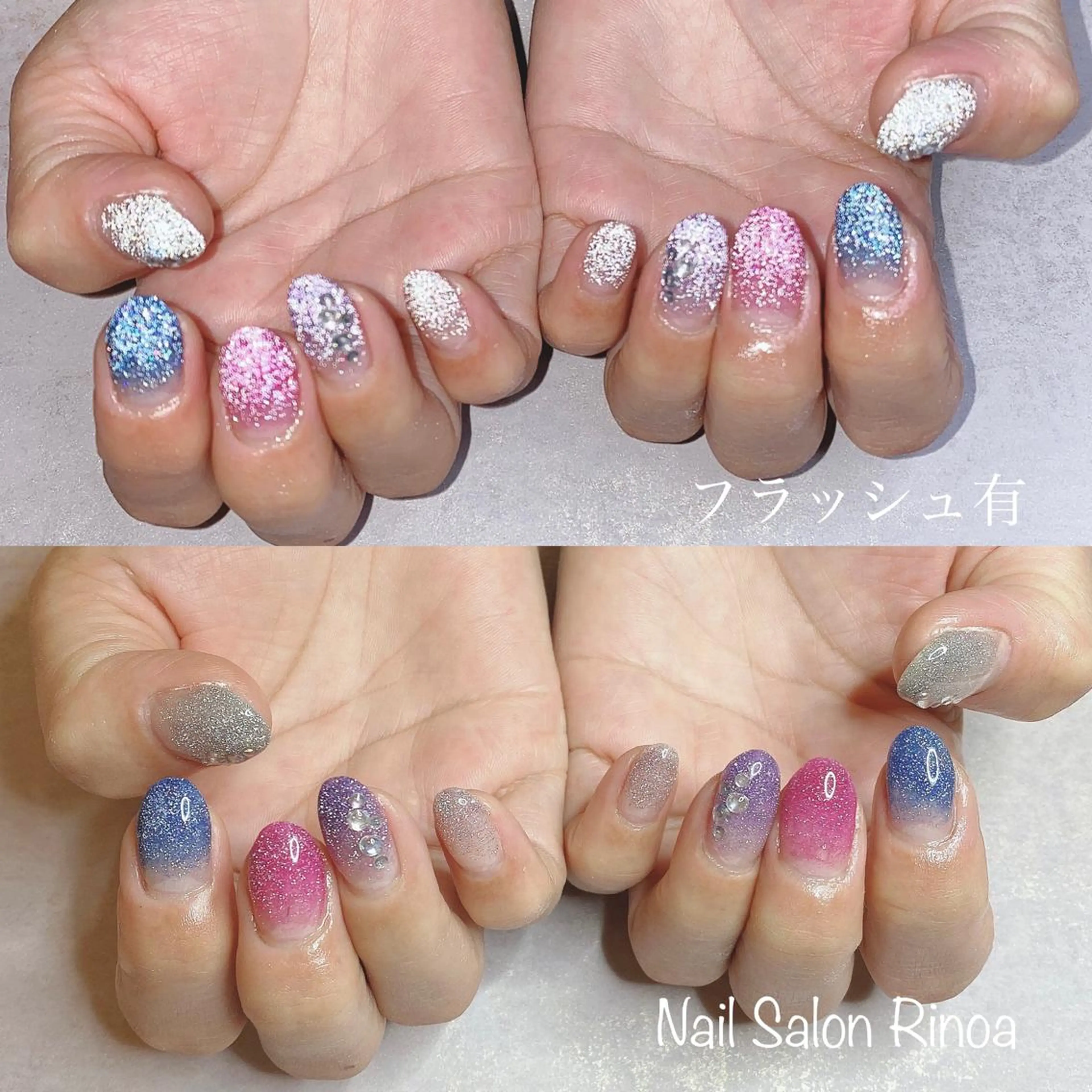ネイル ストーンネイル Nail Salon Rinoaのネイルデザイン