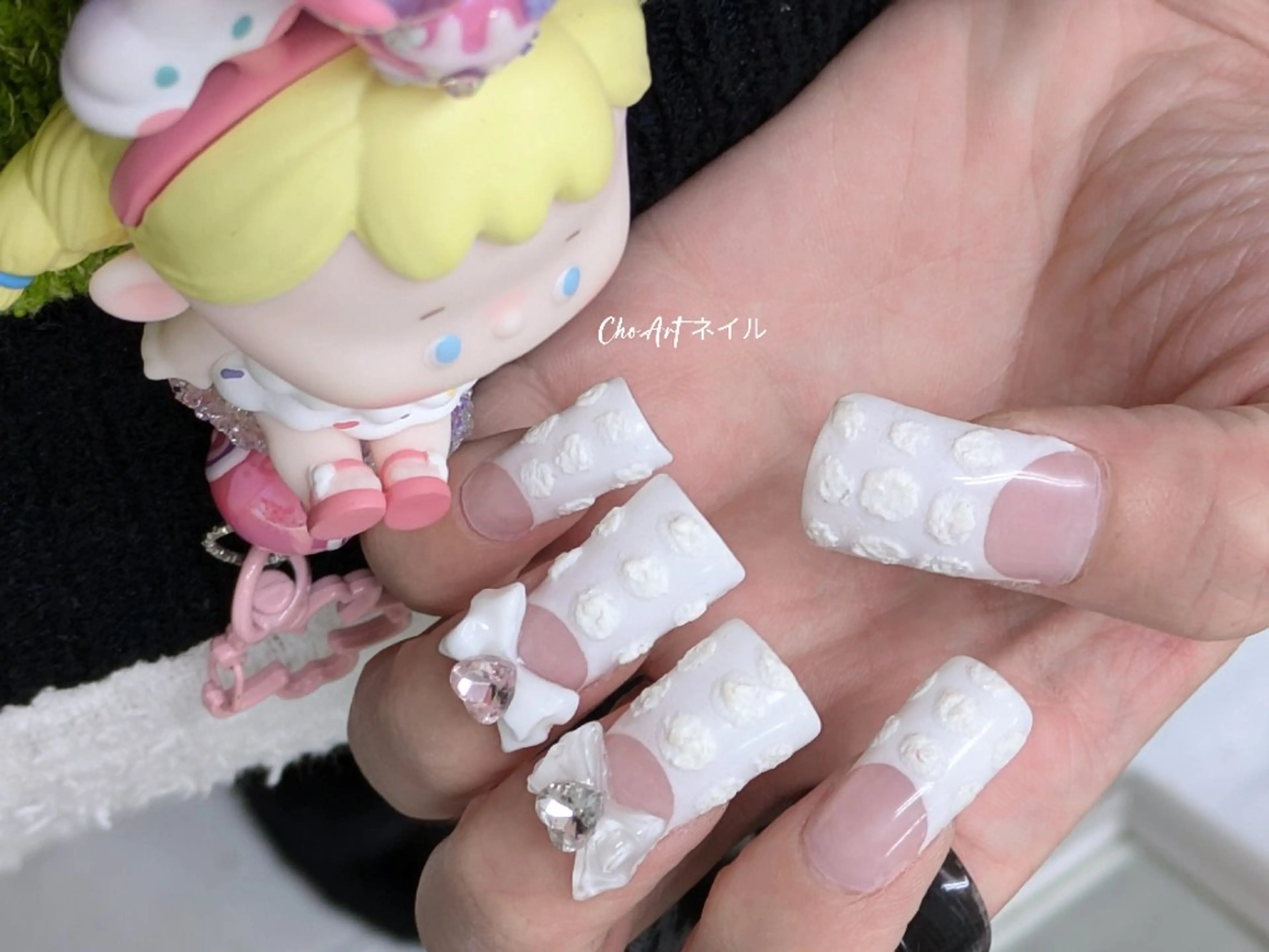 ネイル アートネイル 長さ出し フレンチネイル ジェルネイル 持ち込み Cho Artネイル所属・Cho Art ネイルのネイルデザイン