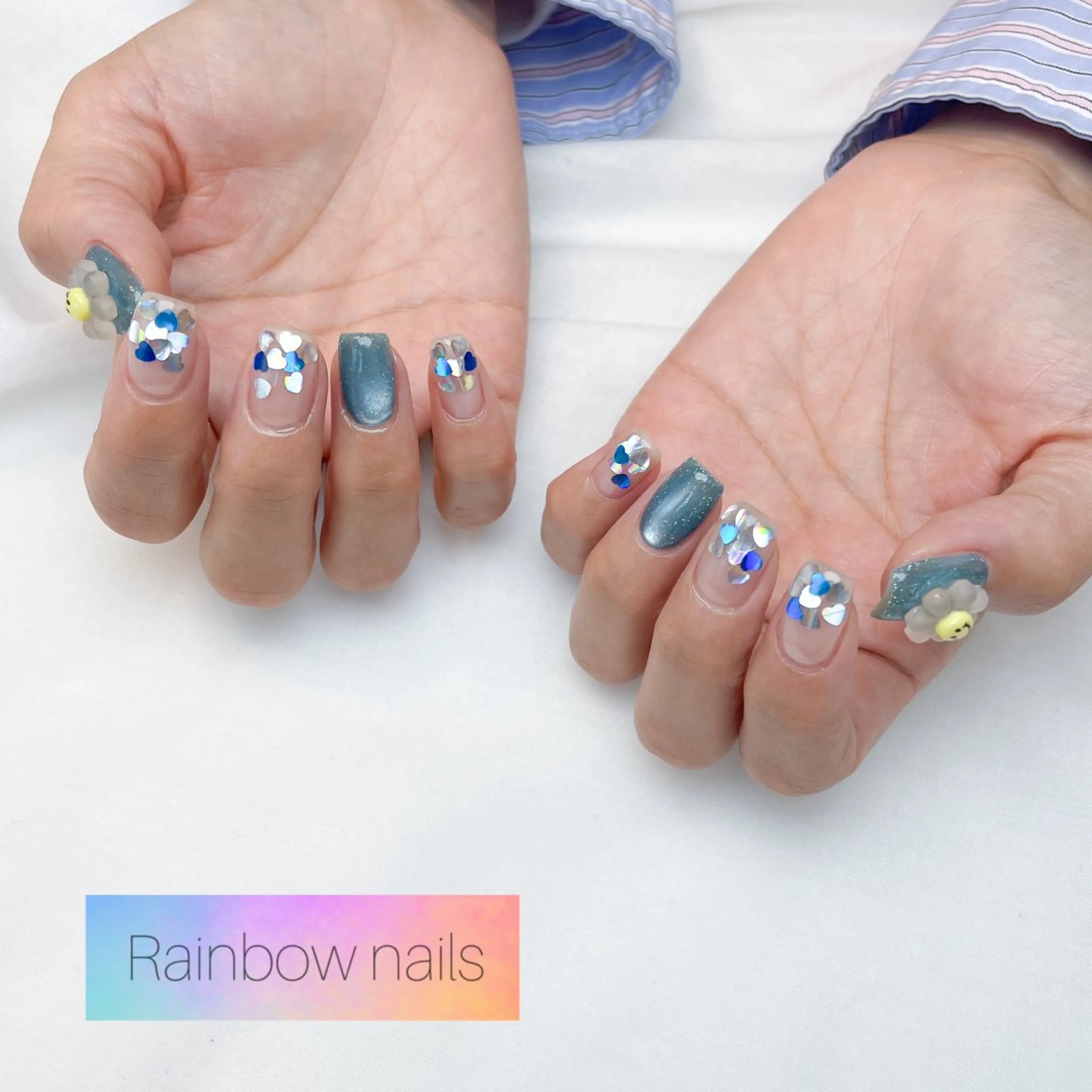 ネイル Rainbow nailsくろちゃんのネイルデザイン