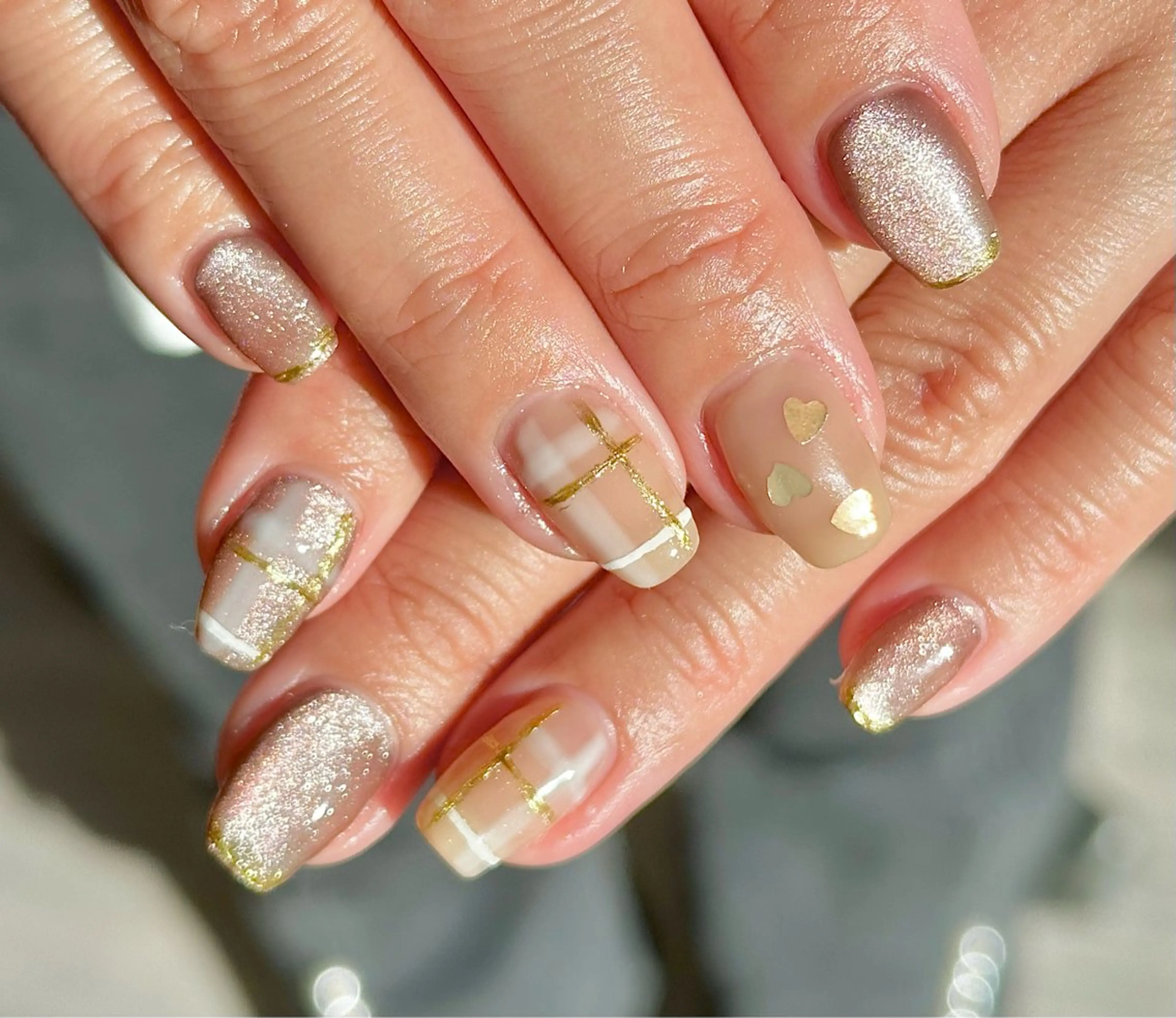 ネイル 氷ネイル・うるうるネイル マグネットネイル 持ち込み ニュアンスネイル シンプルネイル ハンドネイル m_nail所属・O Mayaのネイルデザイン