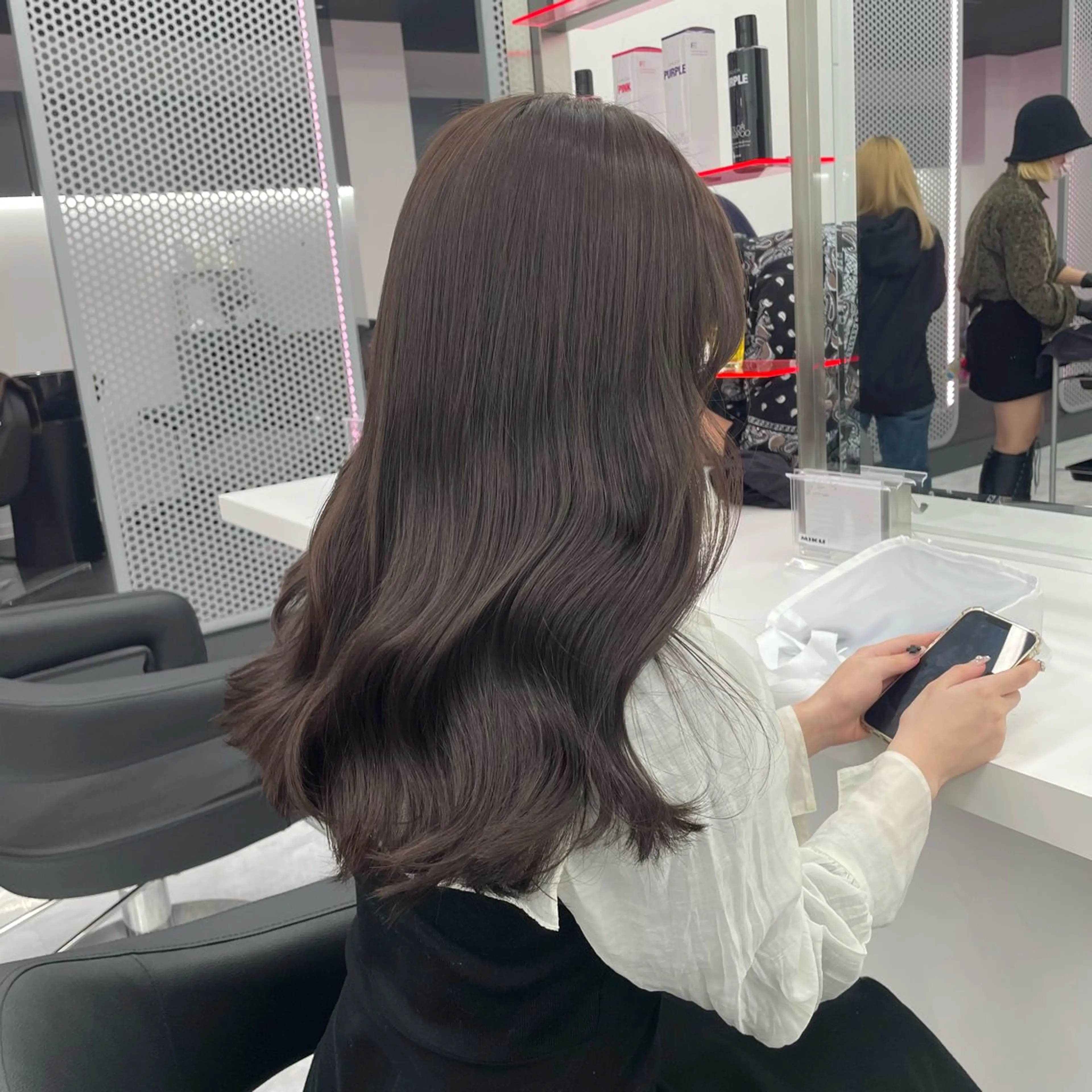 セミロング ヘアカラー トリートメント ヘアセット GO TODAY SHAiR SALON所属・🤍韓国トレンド ヘア🤍miku🤍のヘアスタイル
