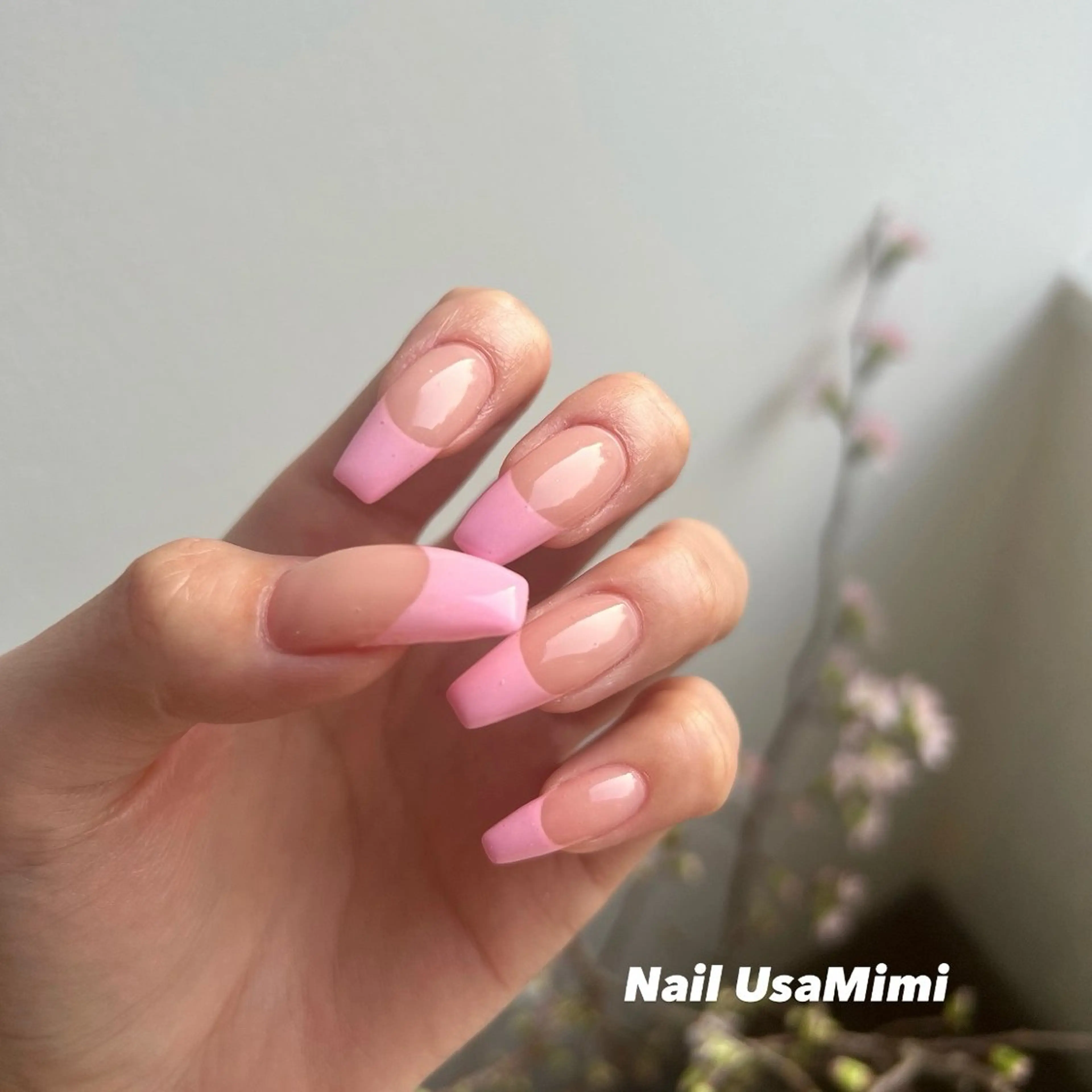 ネイル アートネイル ジェルネイル グラデーション 韓国ネイル ワンカラーネイル ハンドネイル 本町NailUsa Mimi RIKOのネイルデザイン