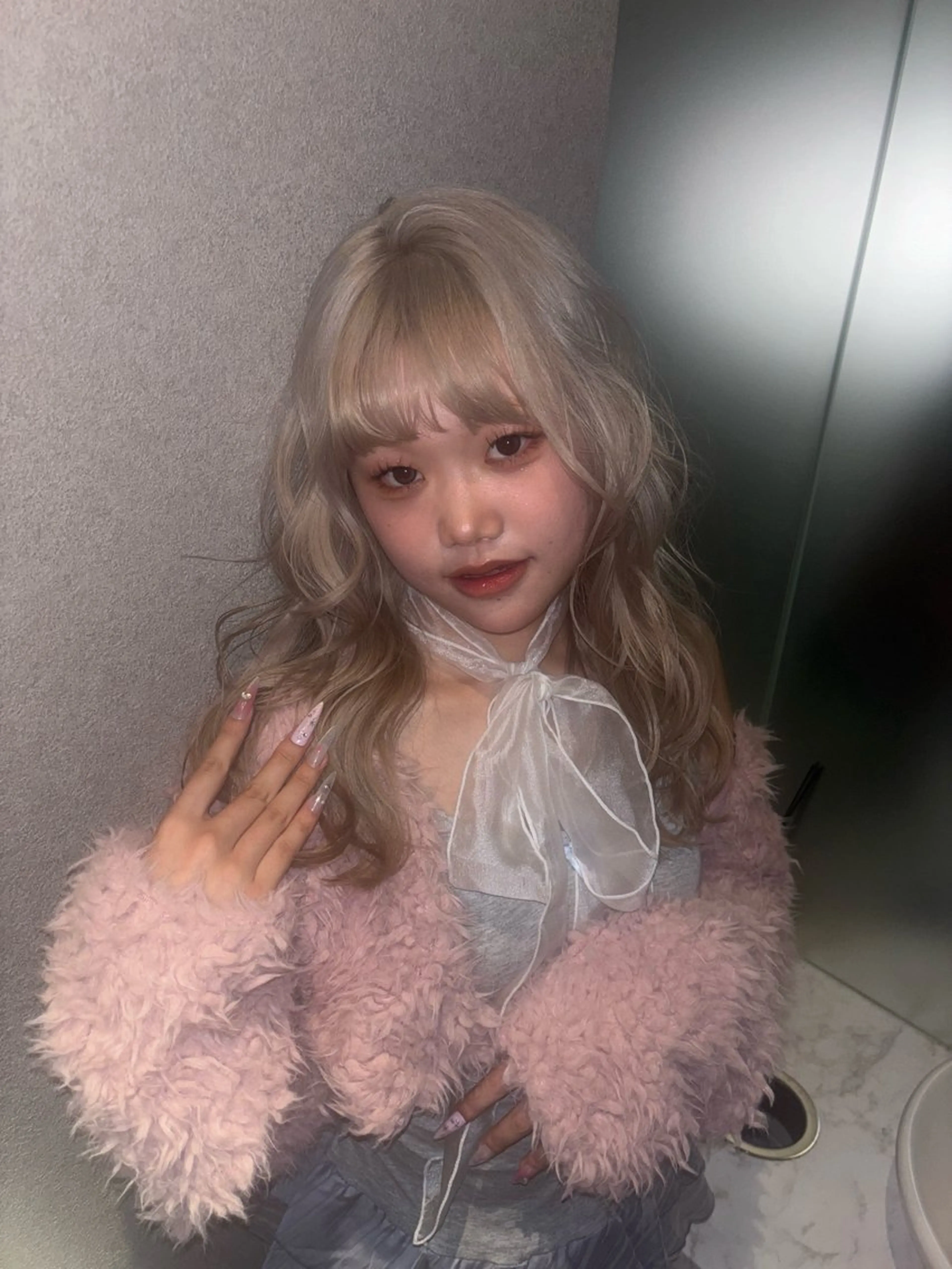 カラー ミルクティー/ピンク カラー/ みう🎀のヘアスタイル