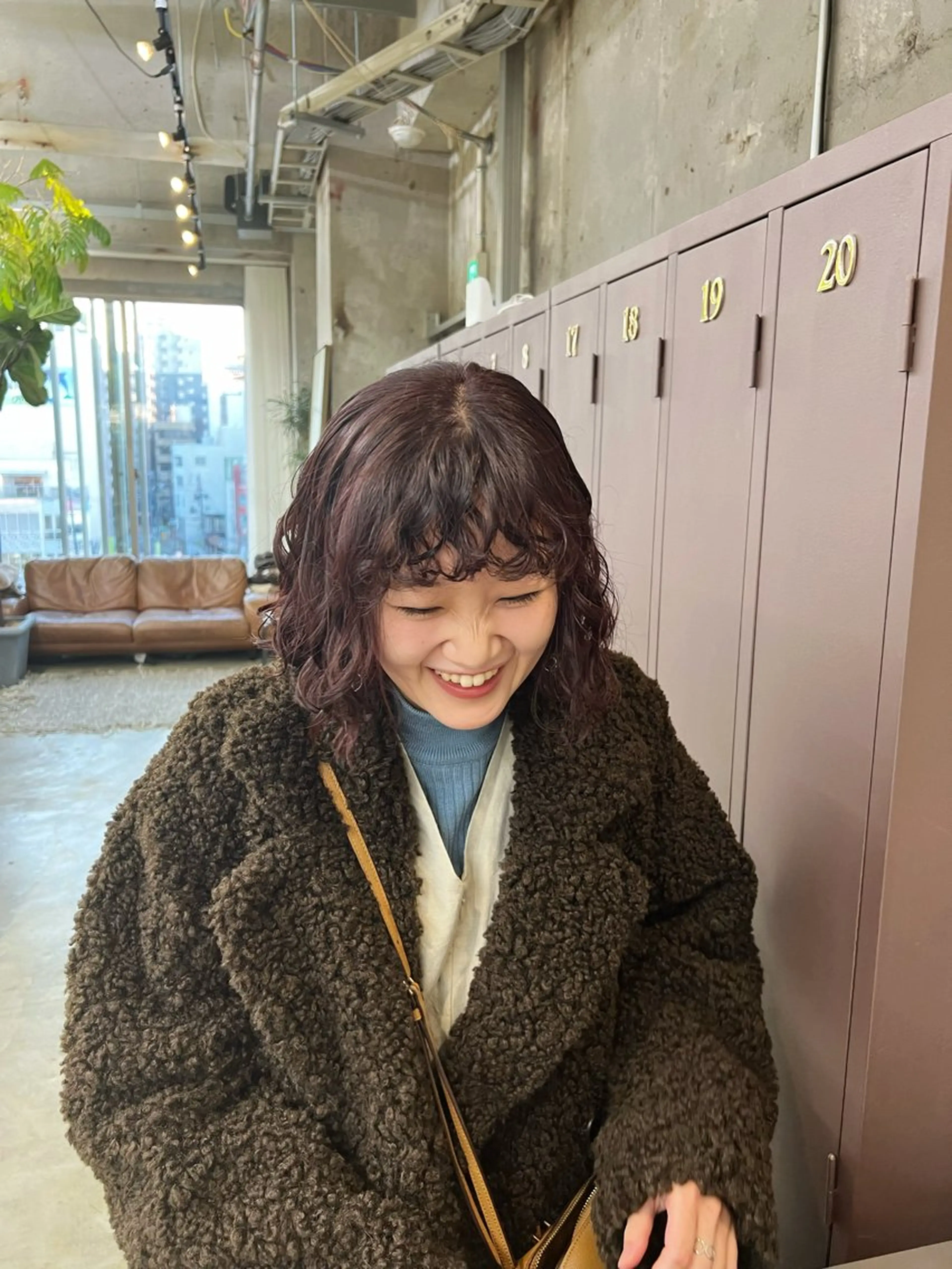 ミディアム カラー パーマ ブリーチ ブリーチなしカラー era所属・azumi/ボブ/暖 色/オリーブ/縮毛のヘアスタイル