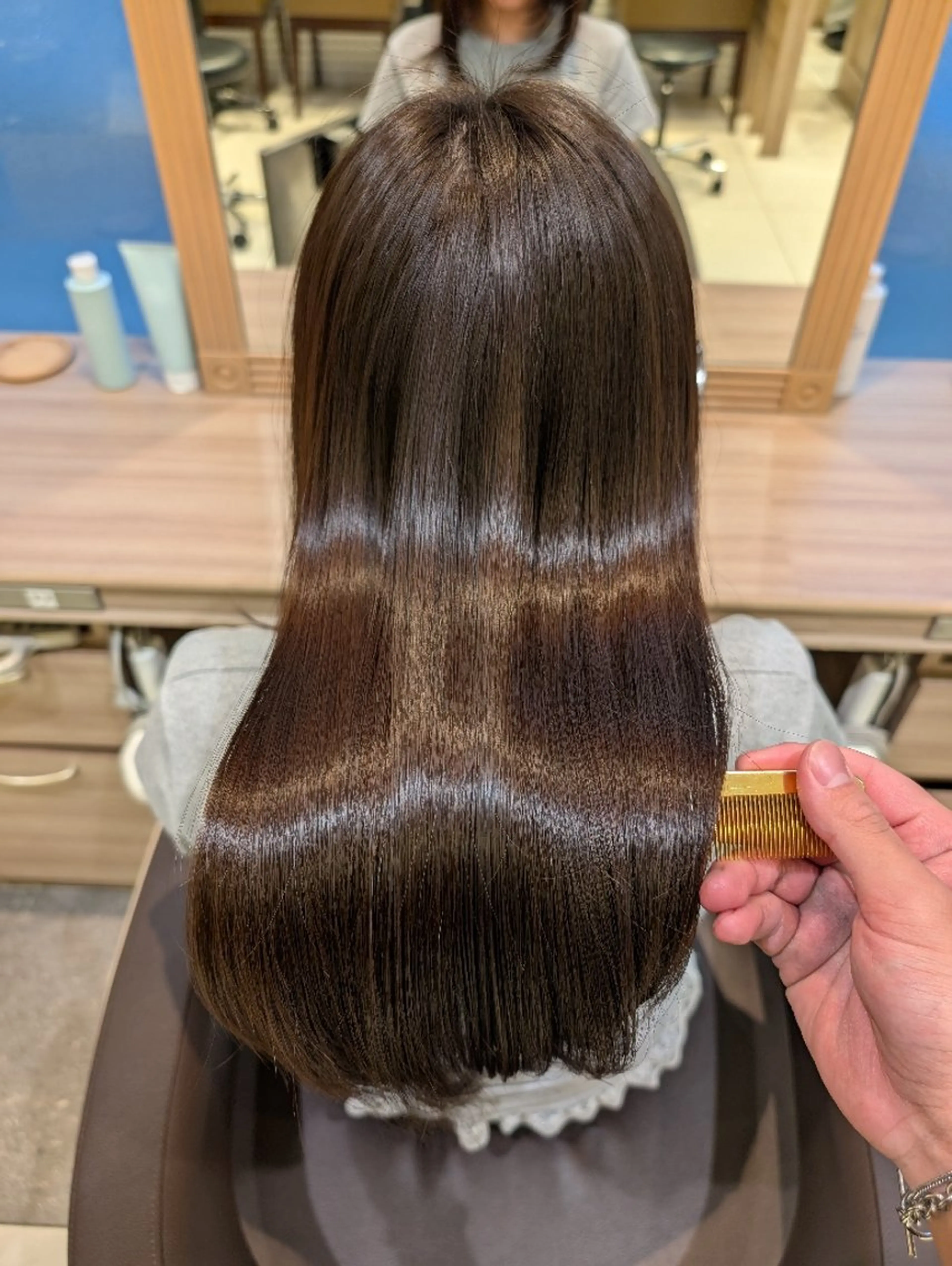 ロング 縮毛矯正 稲次 結人のヘアスタイル