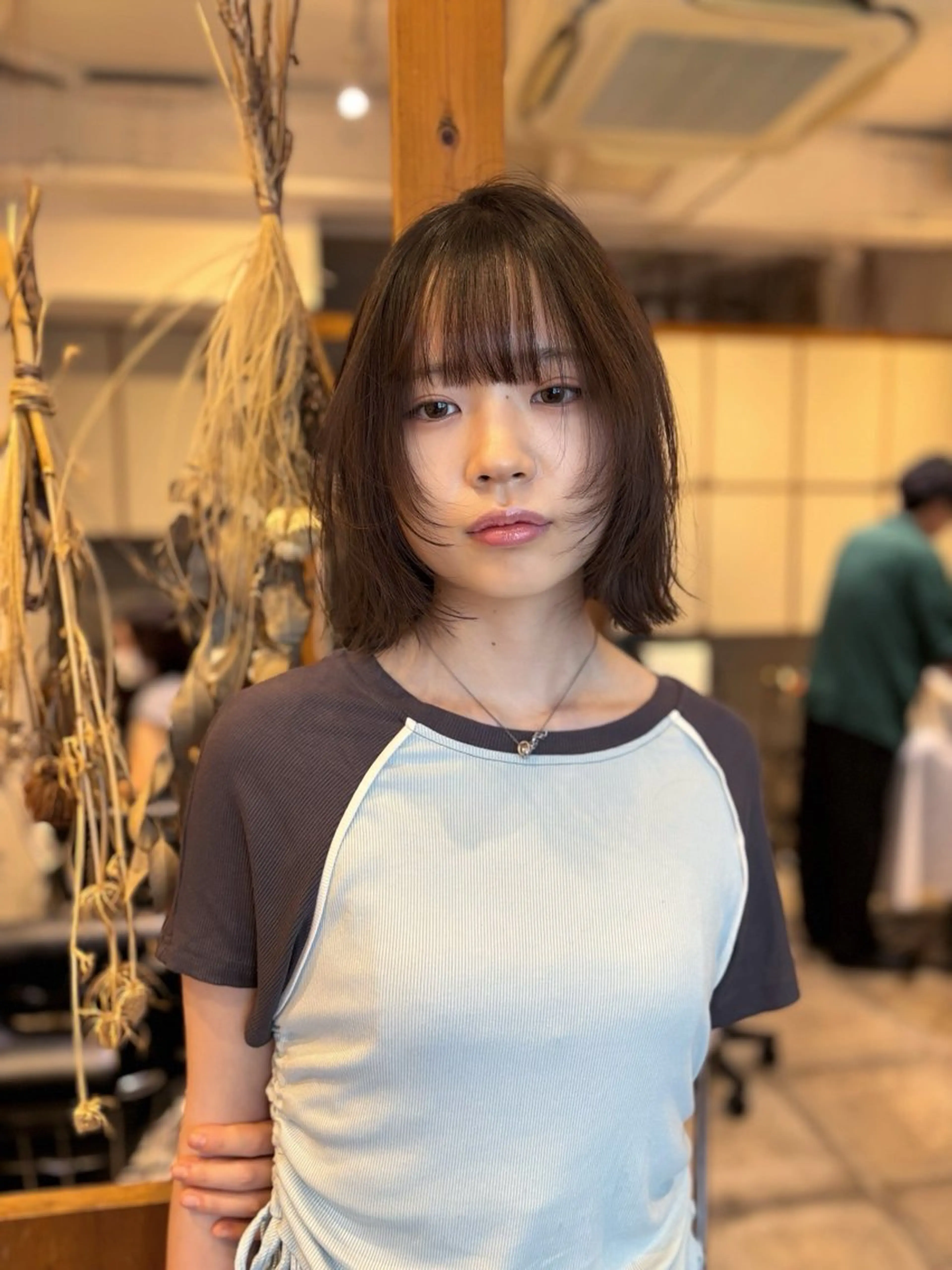 ミディアム パーマ カット パーマ トリートメント ENIF ヤマグチアツコのヘアスタイル