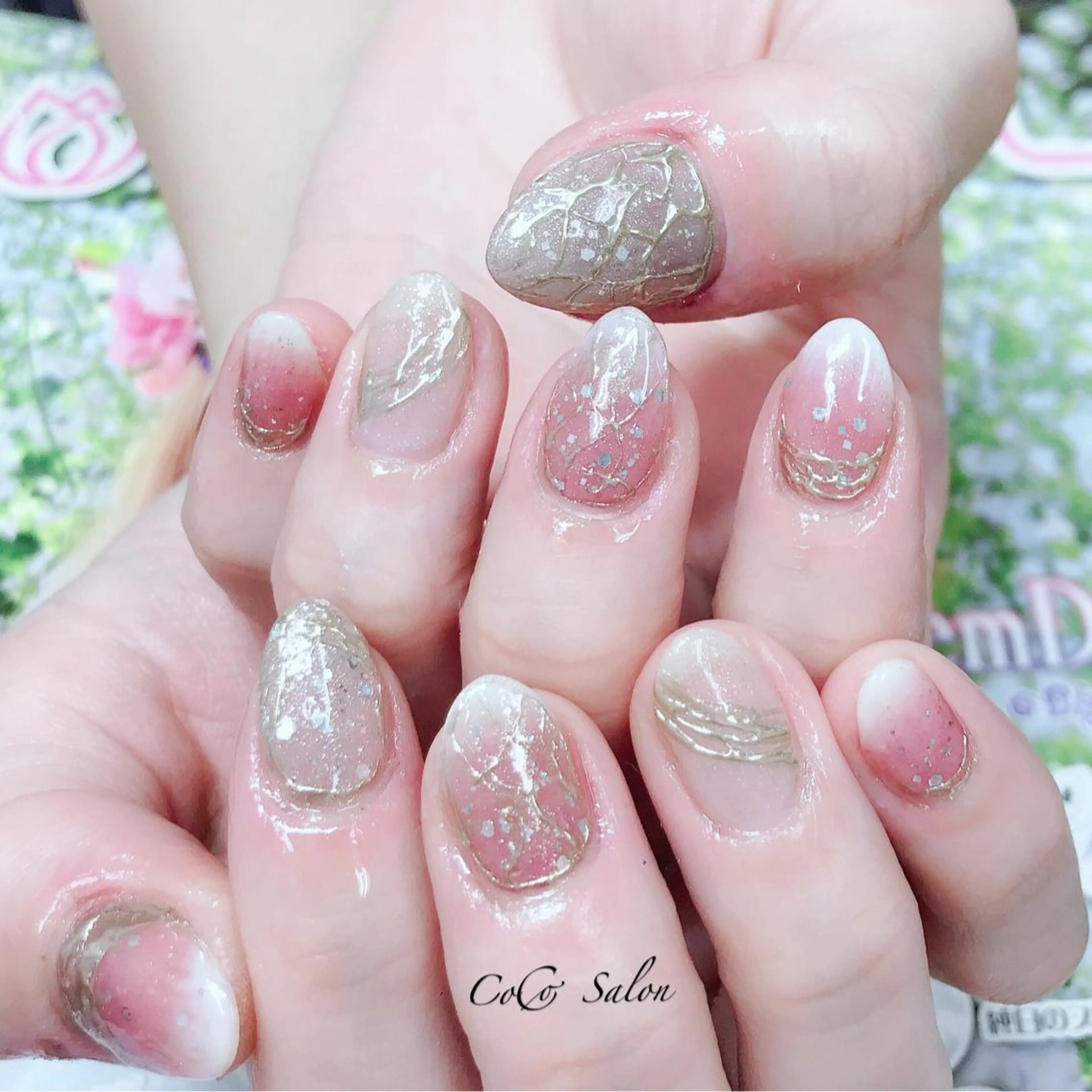 ネイル グラデーション キラキラネイル ミラーネイル ハンドネイル CoCoSalon ネイル/まつ毛予約のネイルデザイン