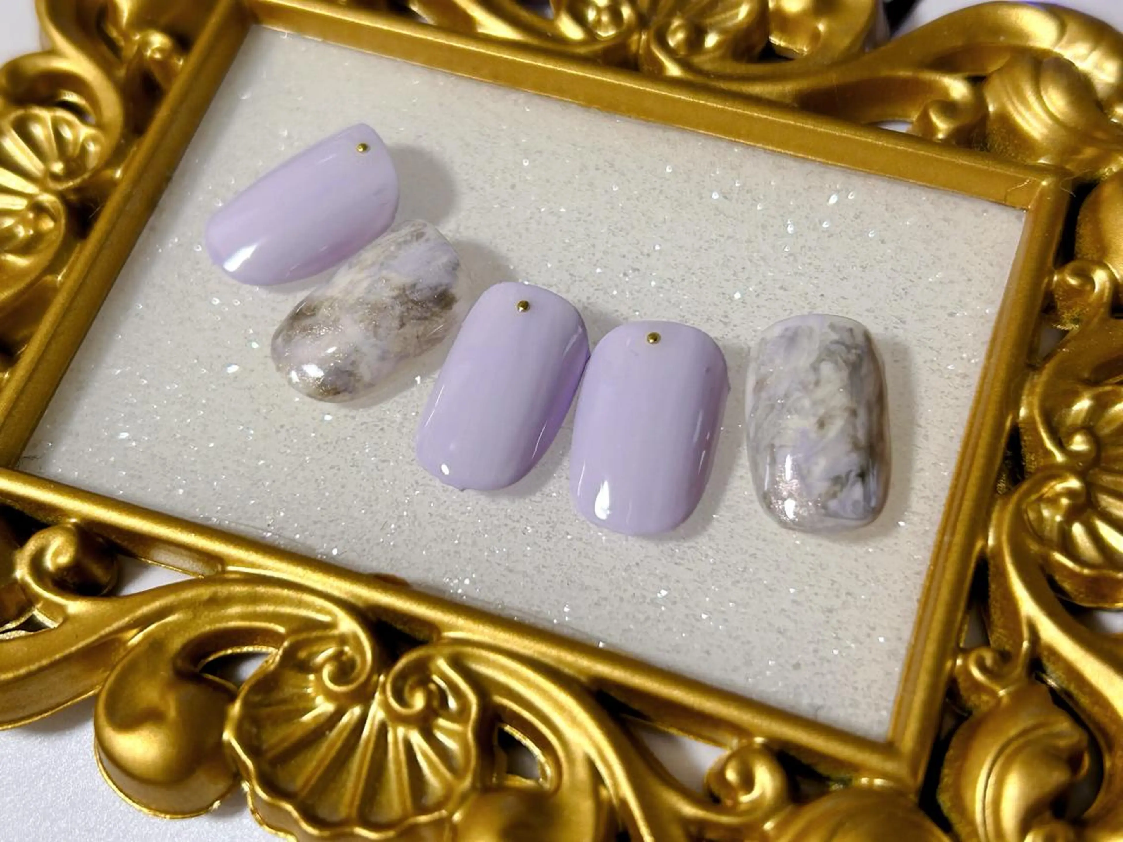 ネイル アートネイル ニュアンスネイル パープル 春ネイル ハンドネイル ハンドケア Ainchi nail所属・＊ misa ＊のネイルデザイン