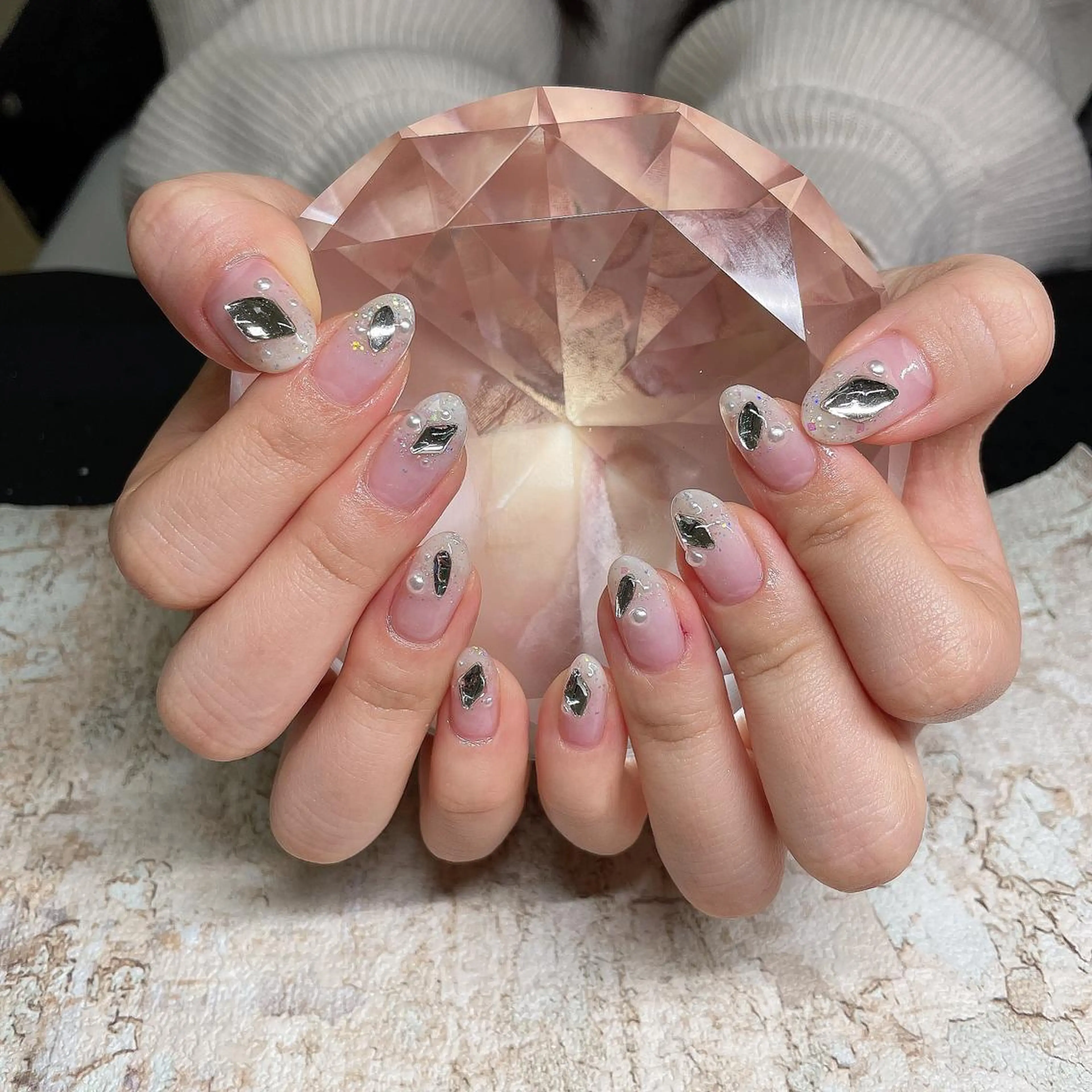 ネイル アートネイル フレンチネイル ジェルネイル グラデーション 韓国ネイル Nail room Bimano所属・Bimano seica♡+°のネイルデザイン
