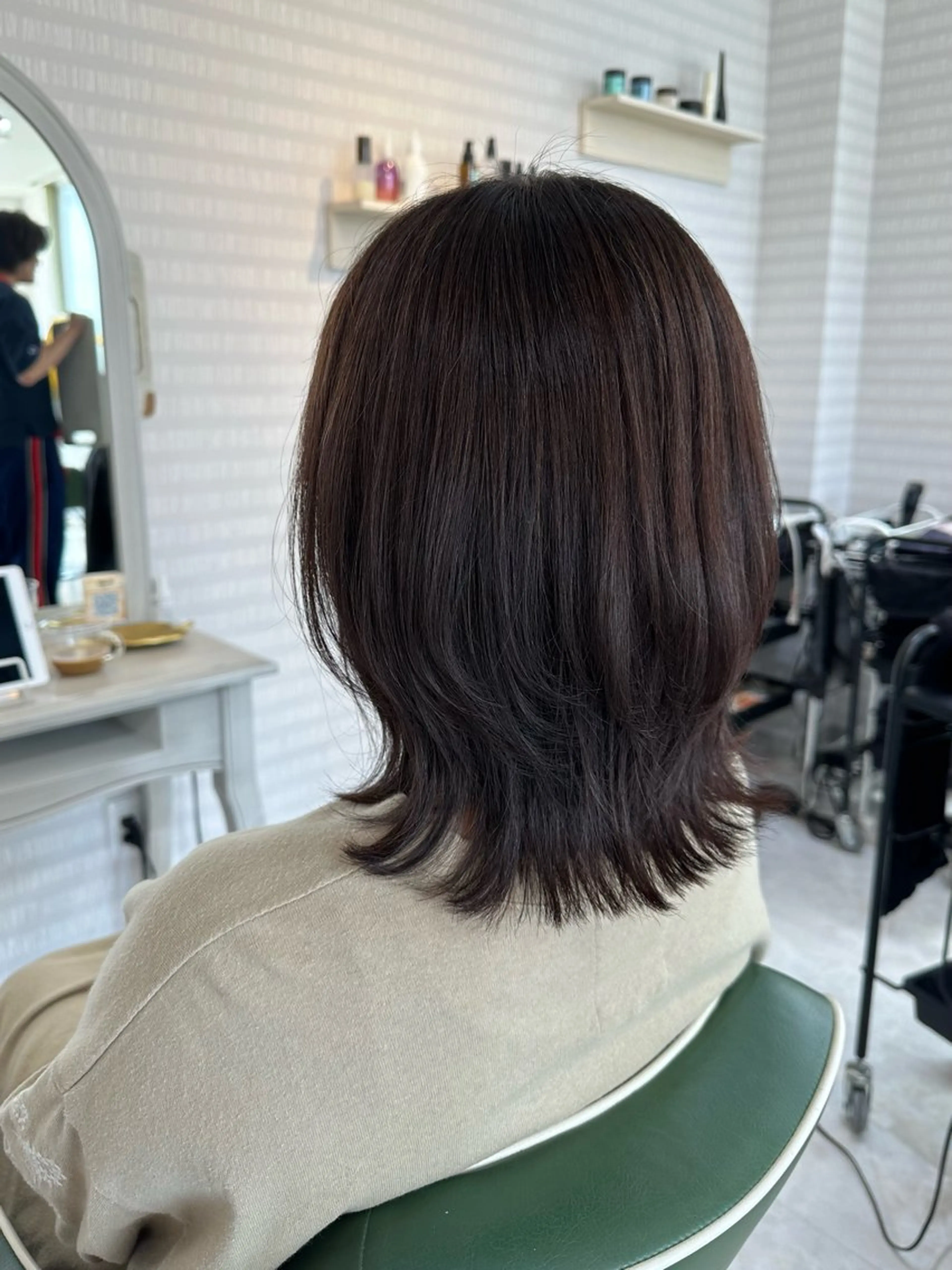 ミディアム カラー ヘアアレンジ CREAPY　日向野 利菜のヘアスタイル
