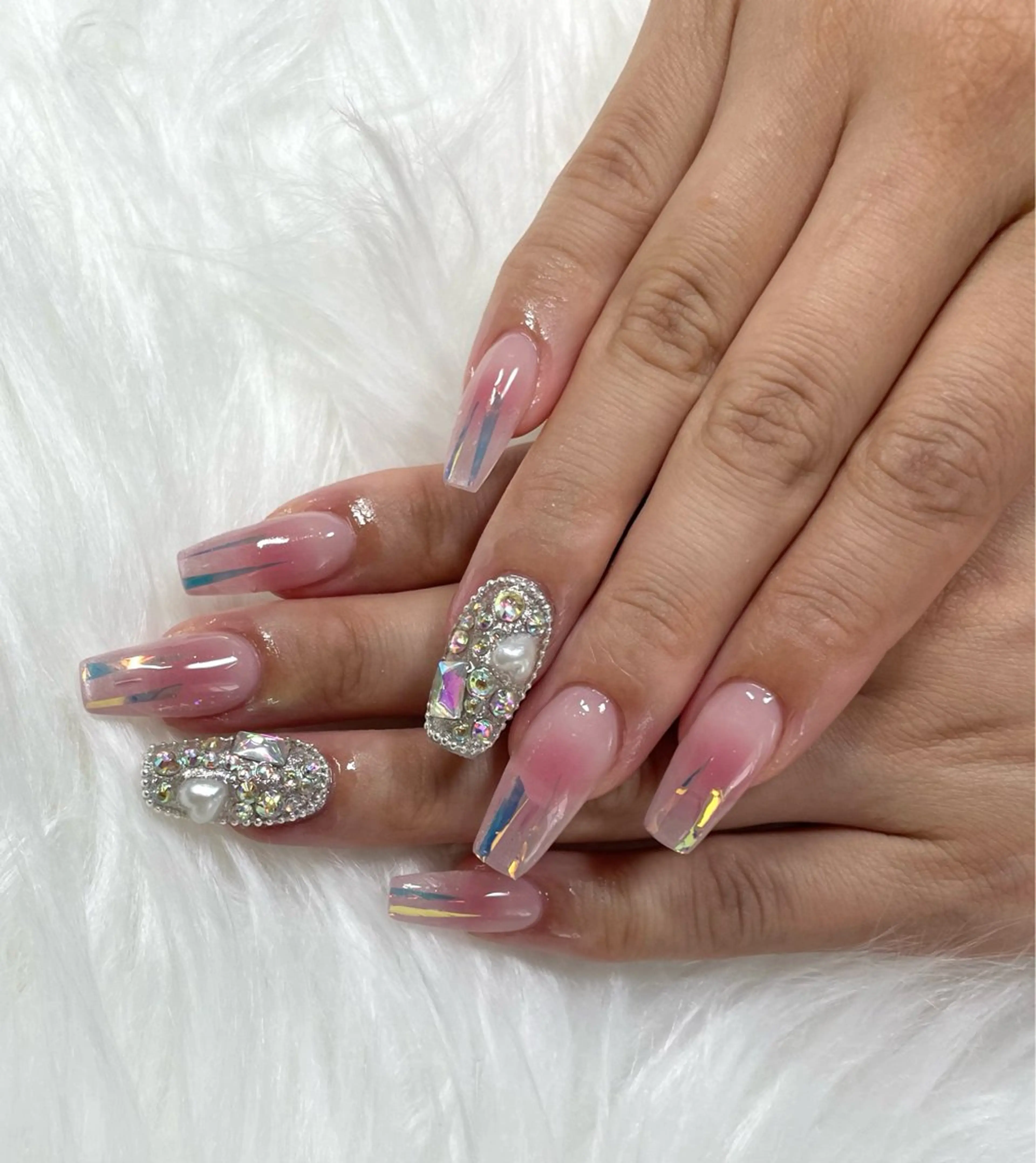 ネイル 長さ出し ハンドネイル nail salon HIRUKANAのネイルデザイン