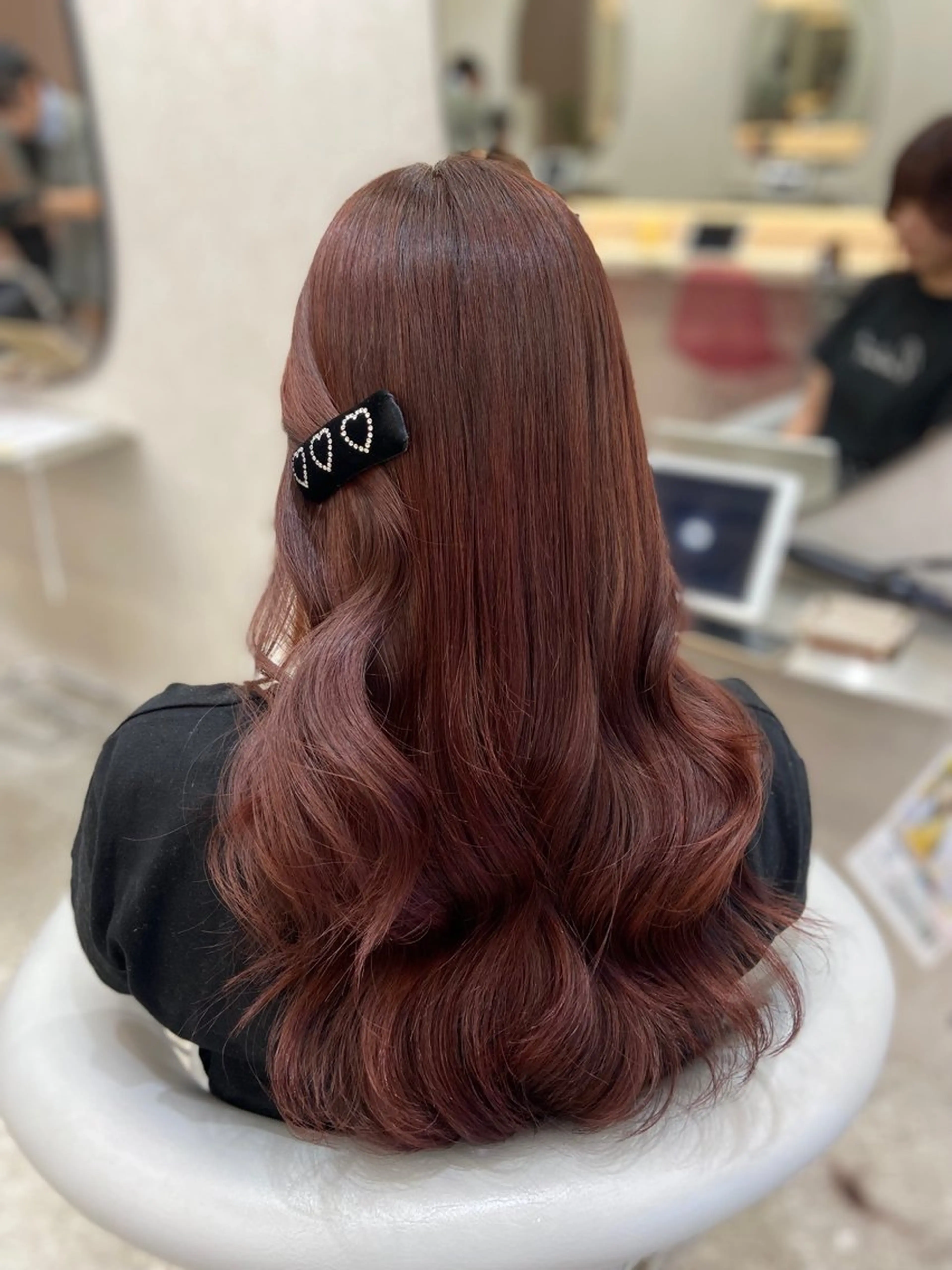 ロング カラー カット ヘアカラー トリートメント 新宿/韓国ヘア 中明度カラー/かやのヘアスタイル