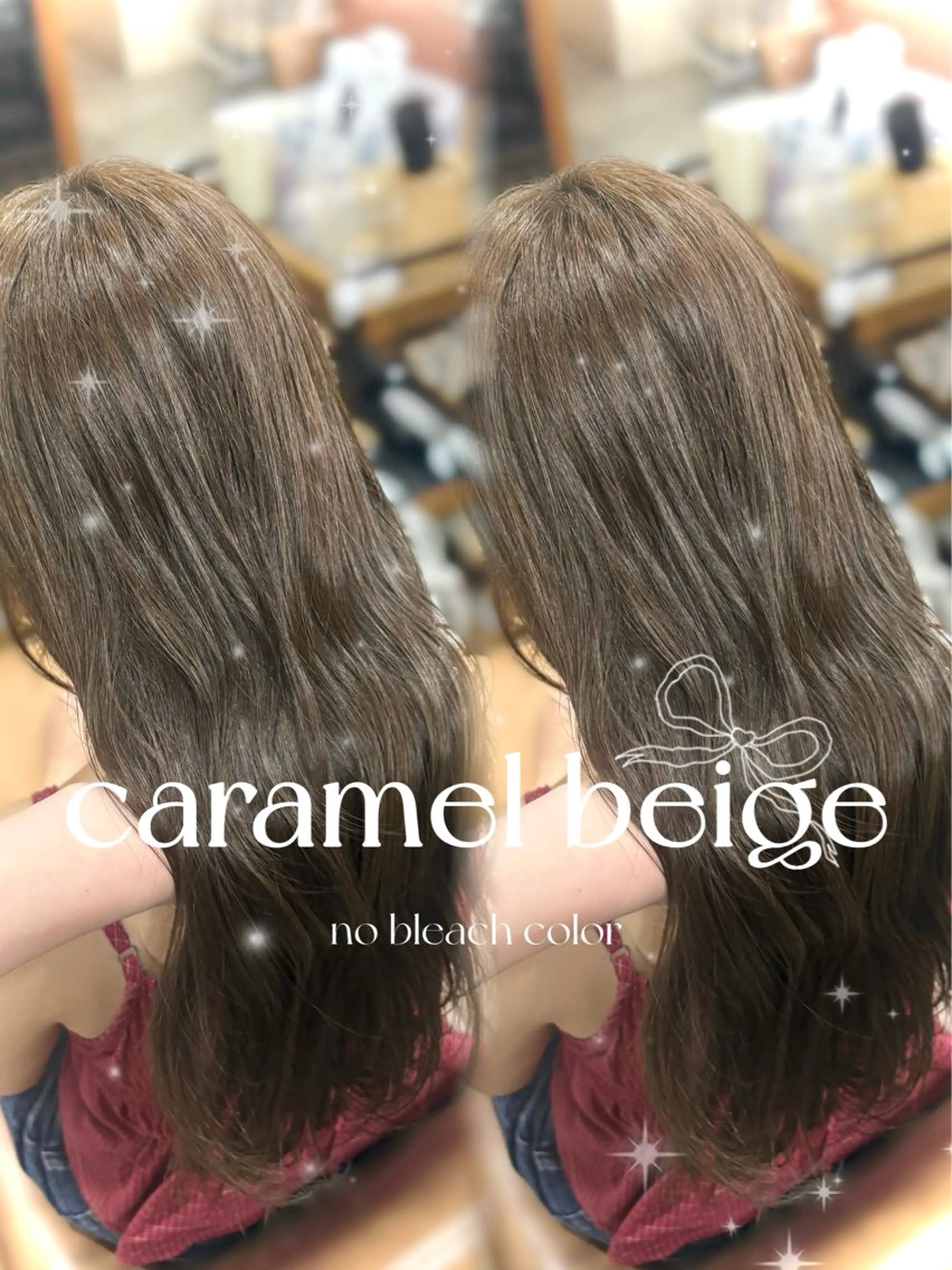 🎀《人気No.1》全体カット＋透明感カラー（ブリーチなしWカラー） 補修トリートメント付き♡の写真