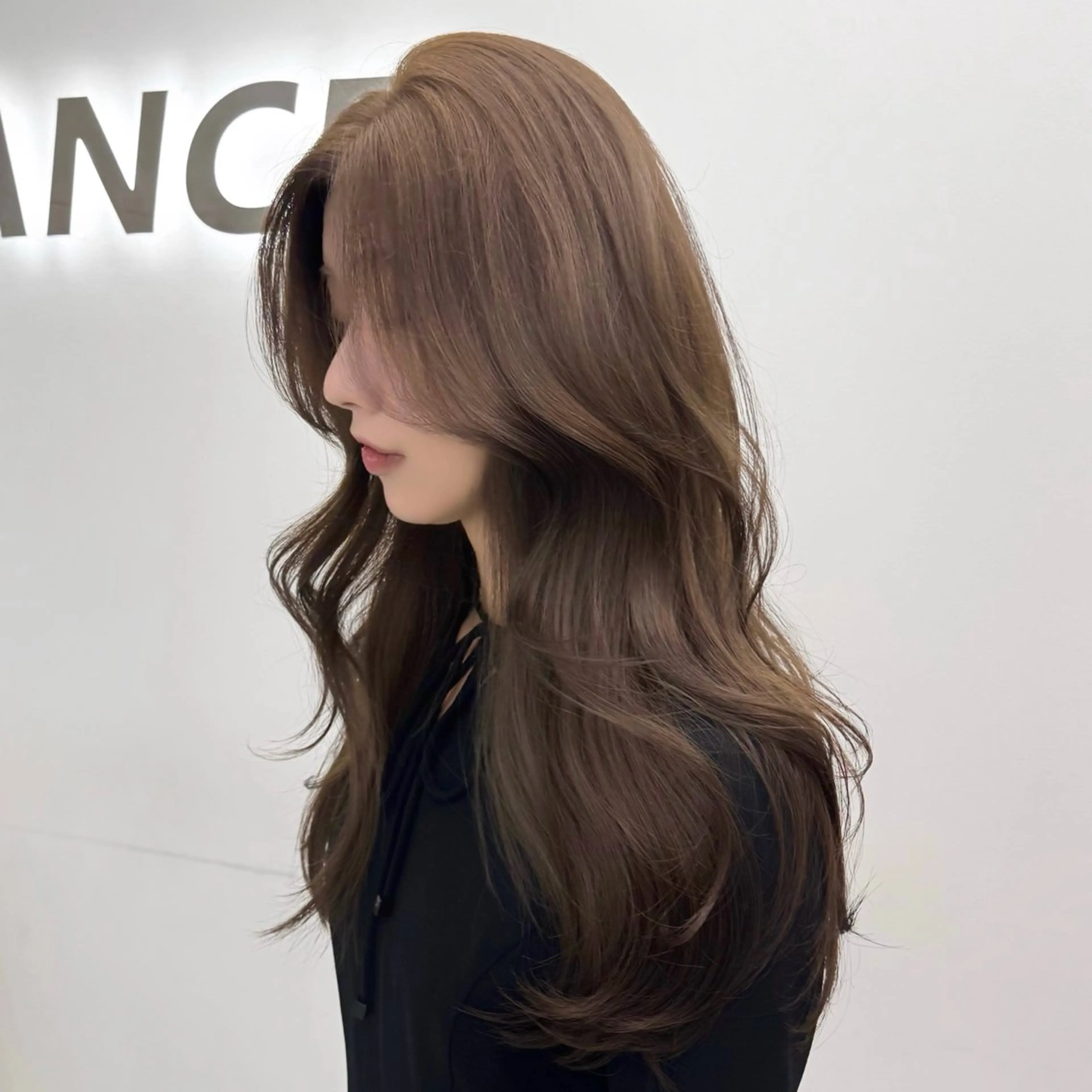 ロング カラー カット ヘアカラー トリートメント GO TODAY 原宿Verno店所属・韓国風レイヤー/顔周 り×透明感/きょうのヘアスタイル