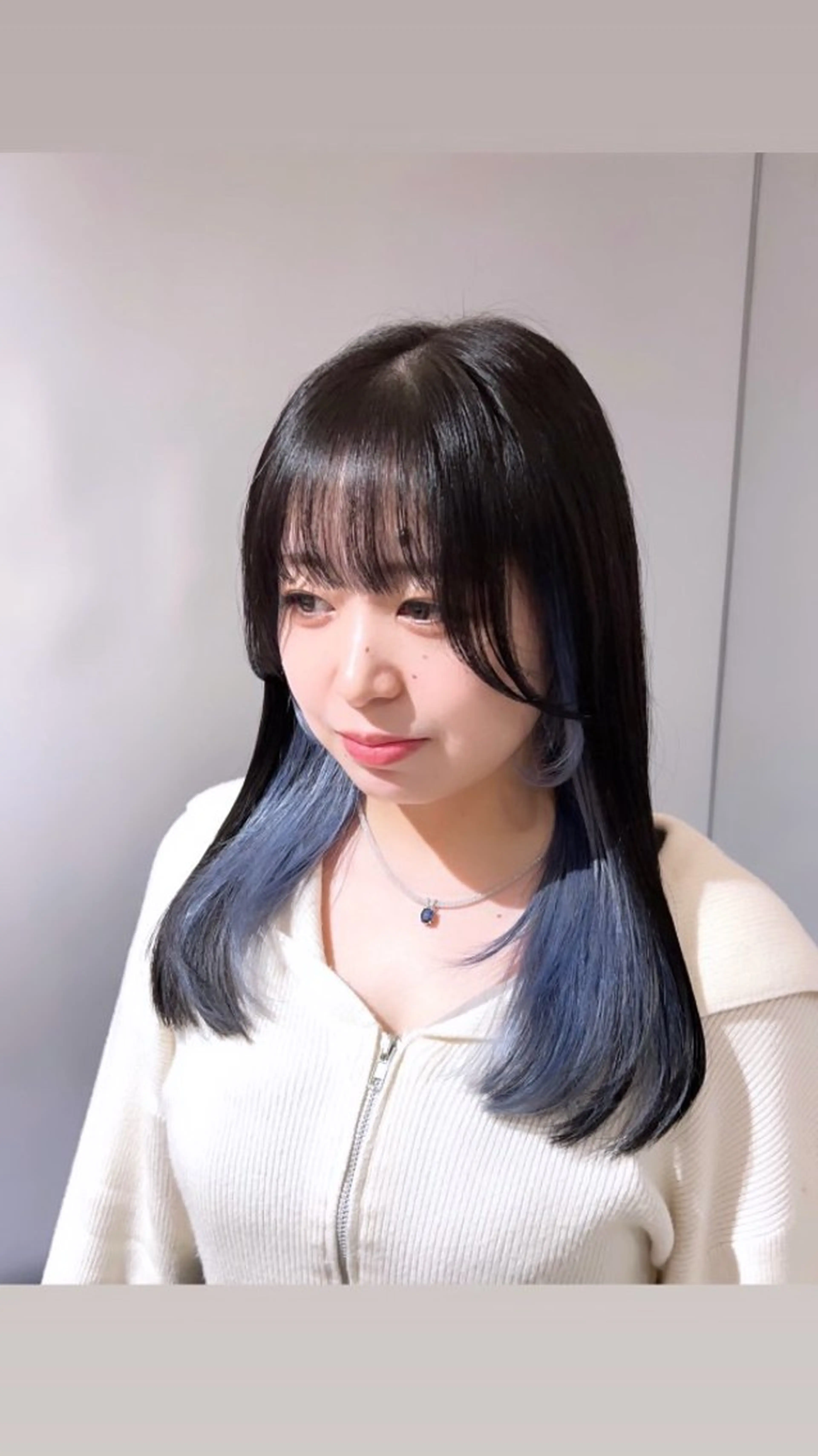 セミロング カラー ヘアカラー 髪質改善×韓国 レイヤー ひかるのヘアスタイル