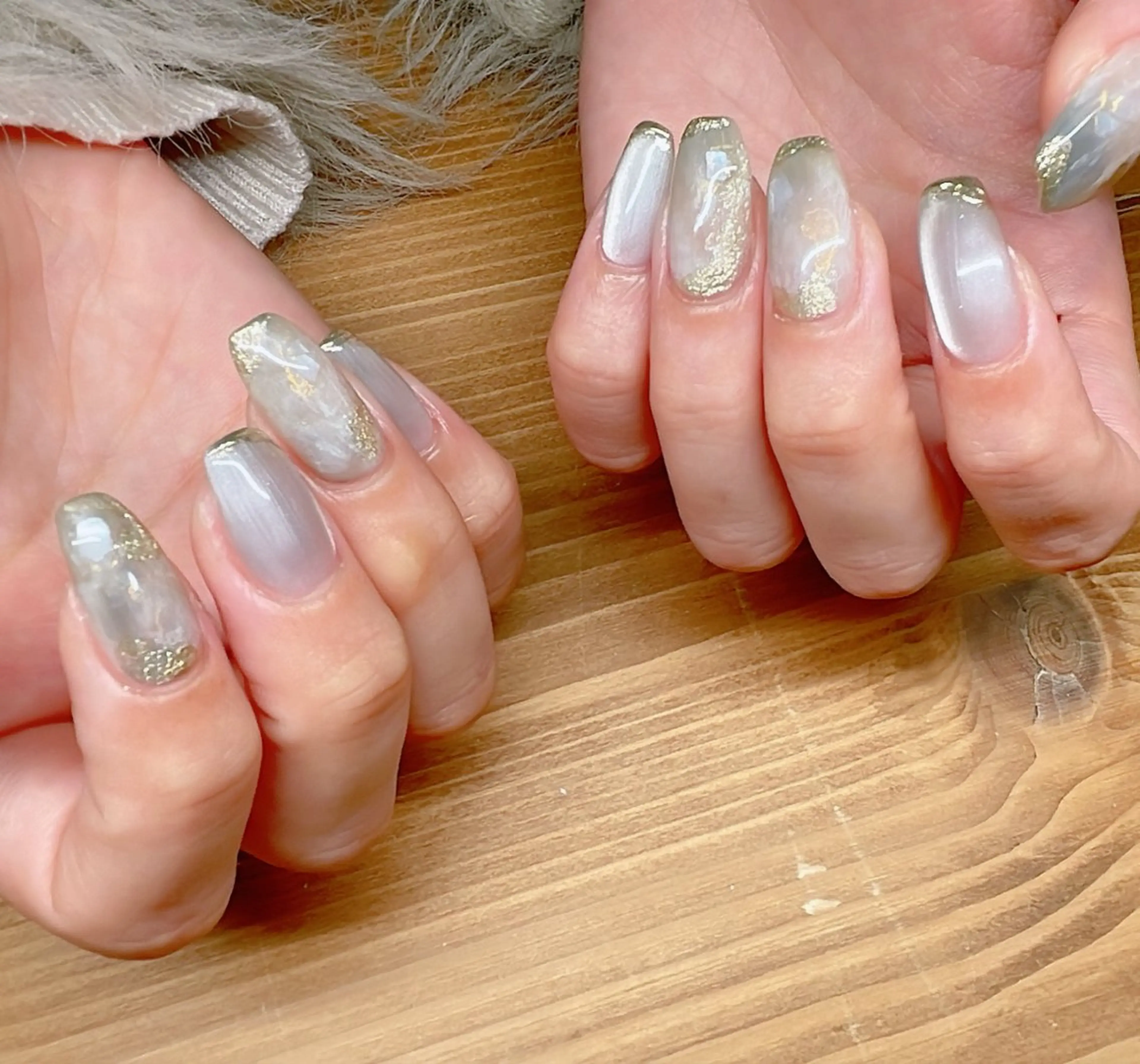ネイル オーロラネイル ジェルネイル マグネットネイル ニュアンスネイル パラジェル nailroom  OHANA所属・nailroom OHANA🌴のネイルデザイン