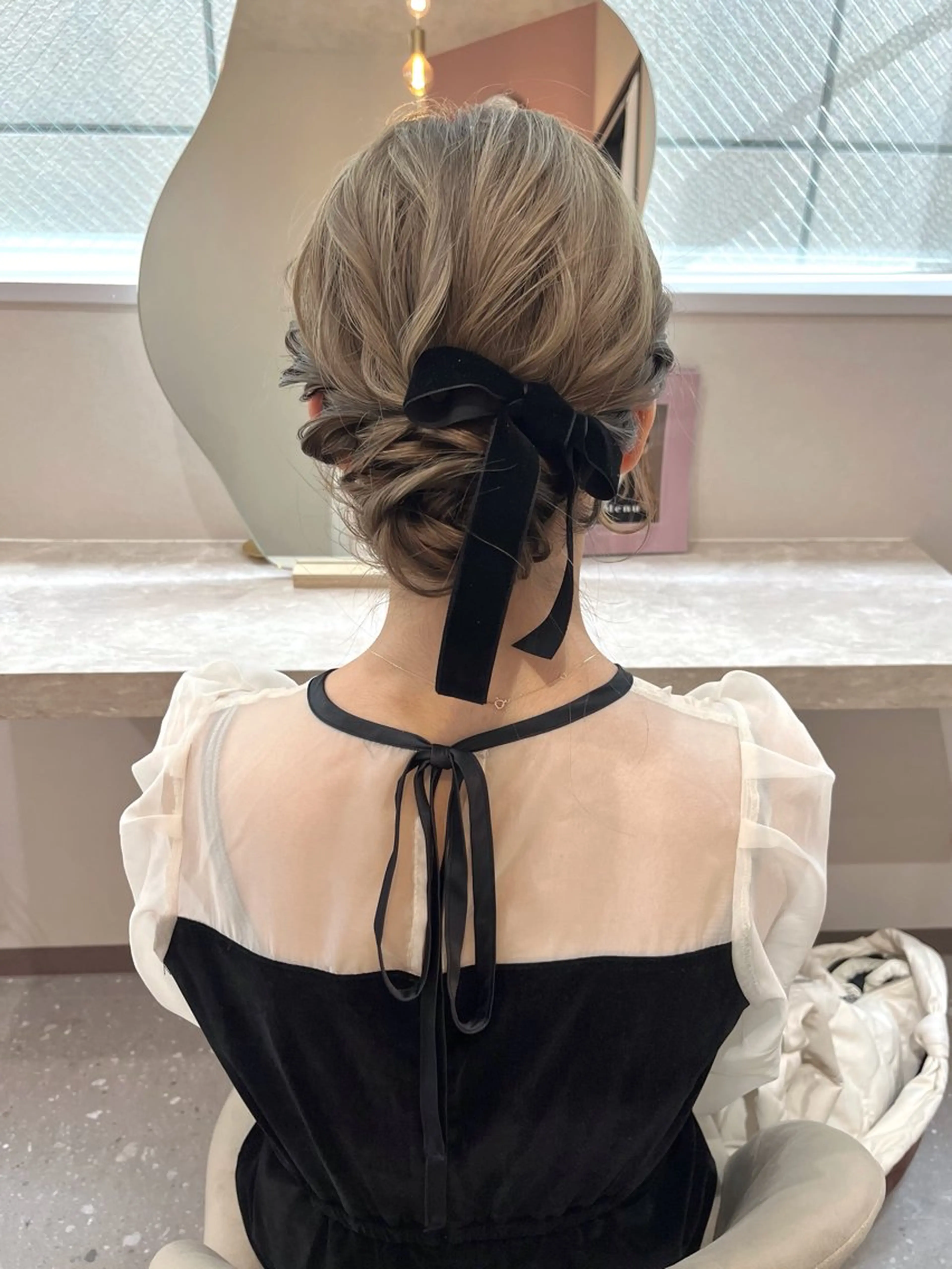 セミロング ヘアアレンジ ヘアセット エクステ＆ヘアセット Milaのヘアスタイル