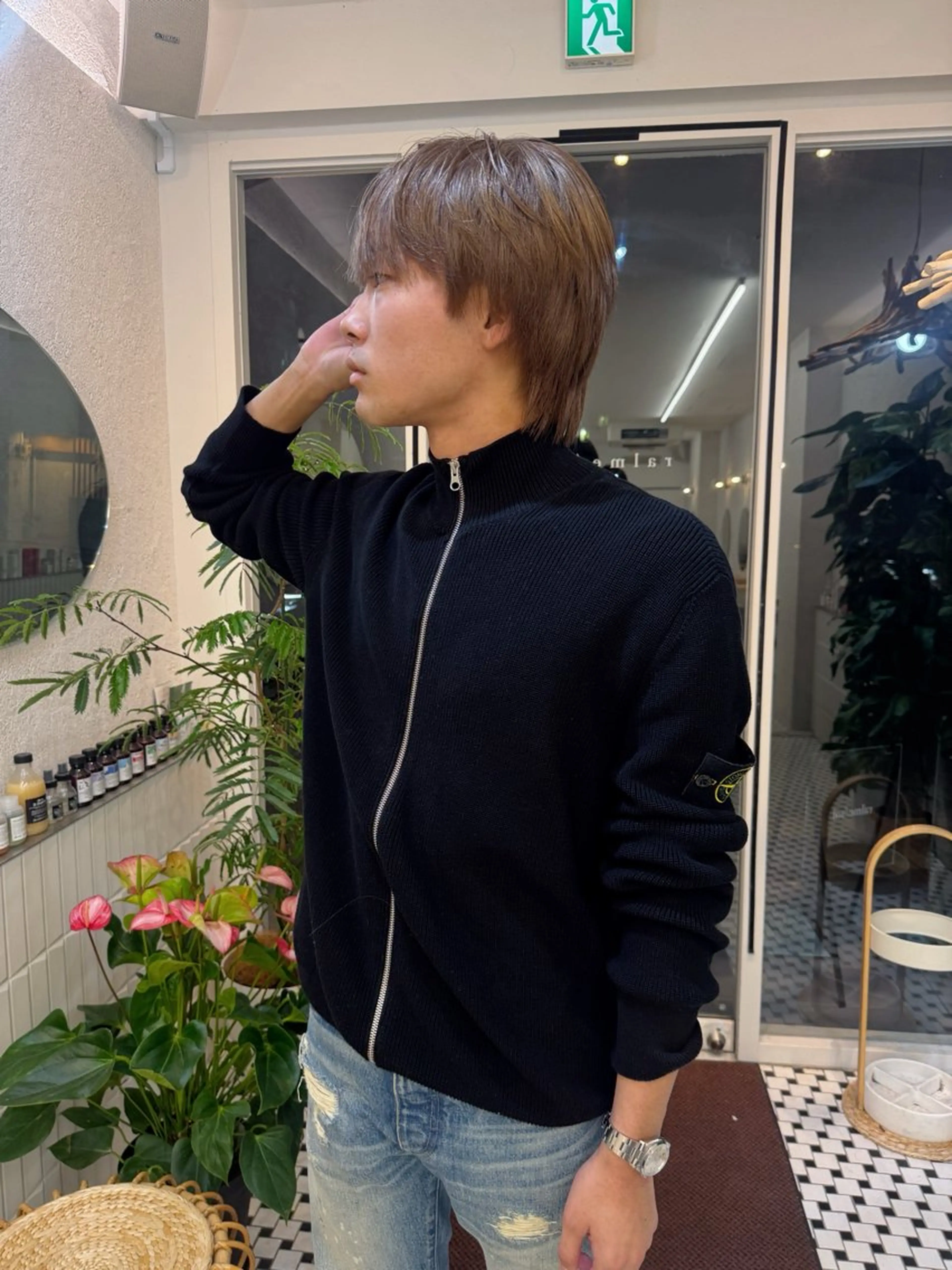 【Open記念men's限定クーポン】ケアブリーチ+カラー¥9900#ミルクティーベージュの写真