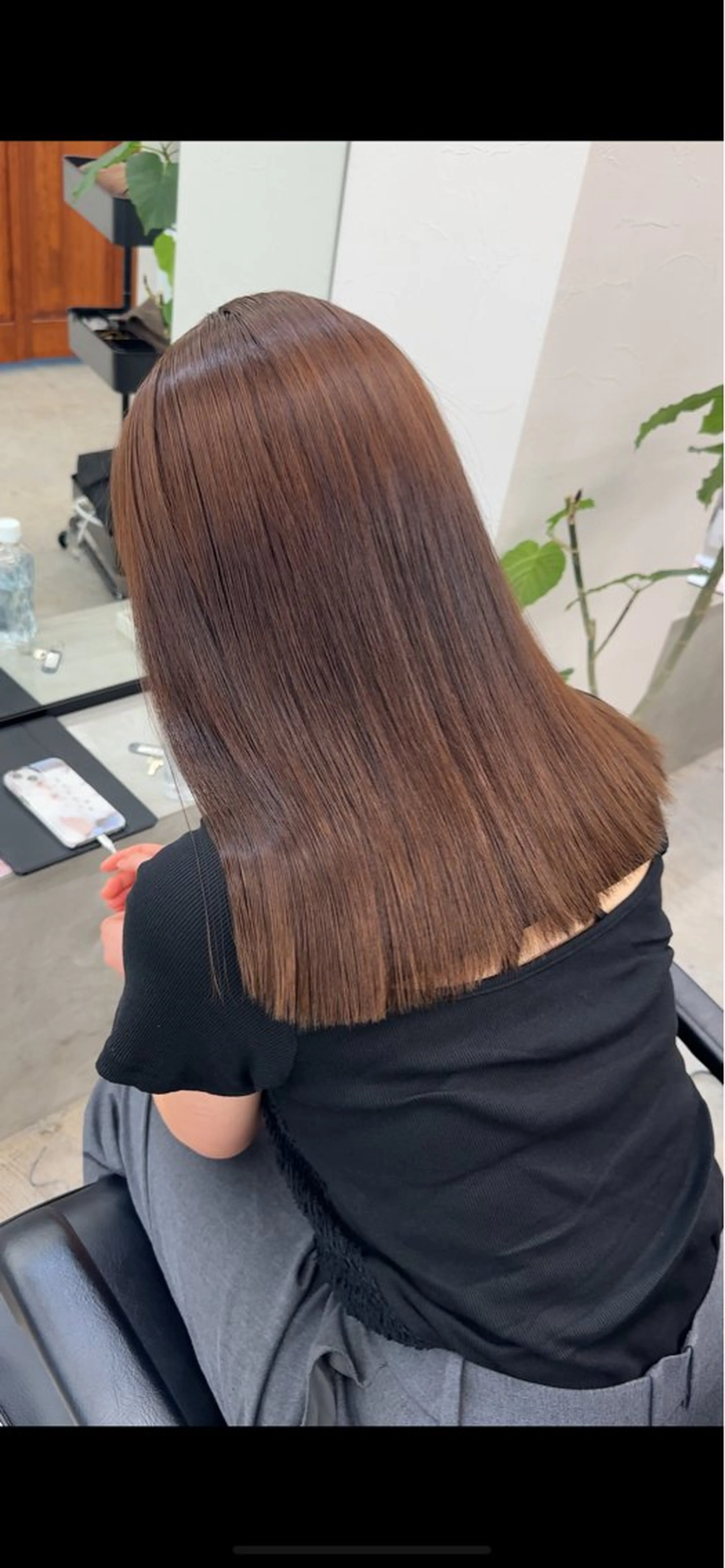 セミロング セミロングパーマ 髪質改善 レイヤーカット 縮毛矯正 トリートメント カット 縮毛矯正 トリートメント 髪質改善/レイヤー/ 艶髪🎀ayaneのヘアスタイル
