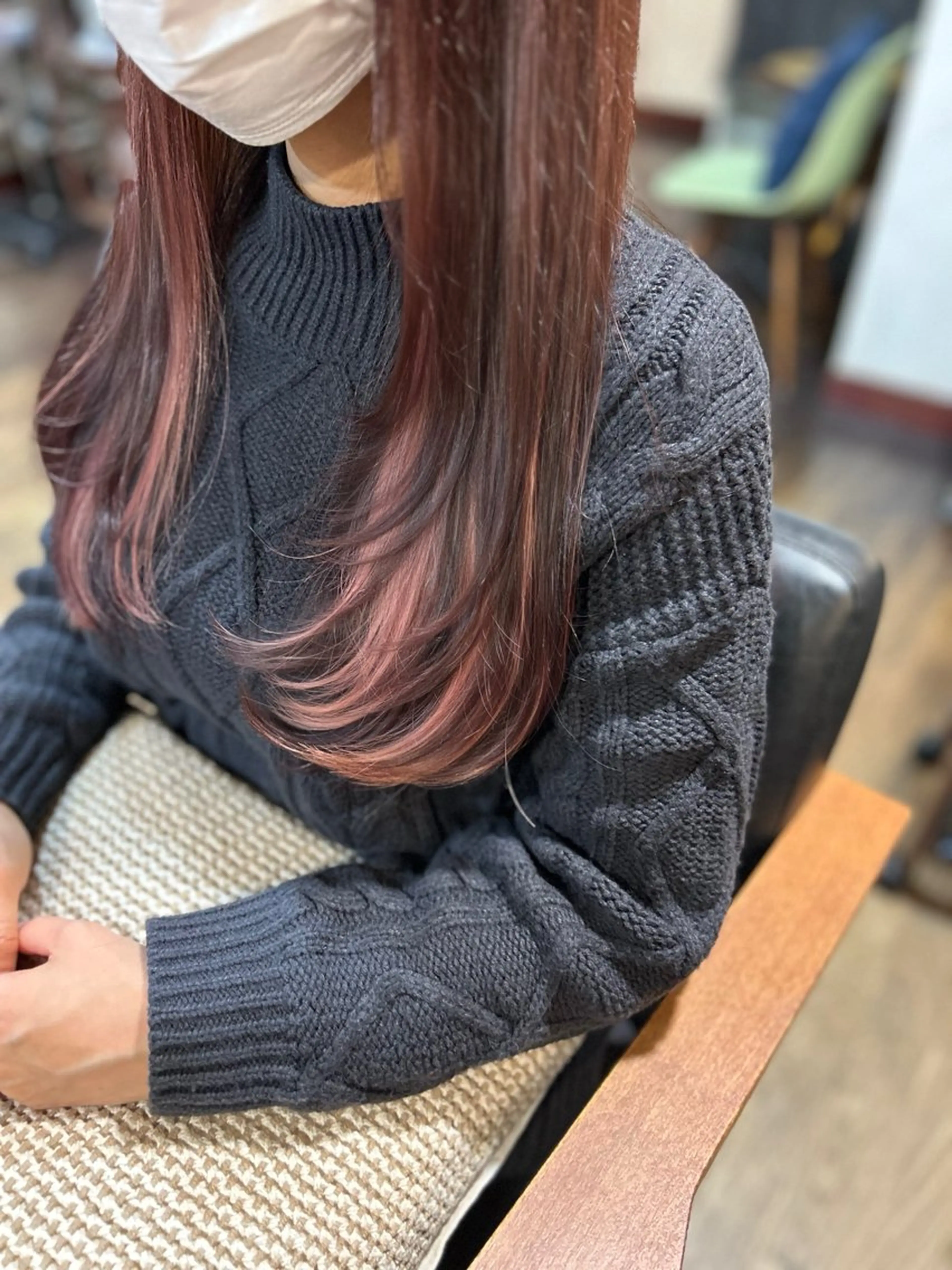 ロング ピンクブラウン レイヤーカット レナ🧸‪🤎 アメリシュシュのヘアスタイル