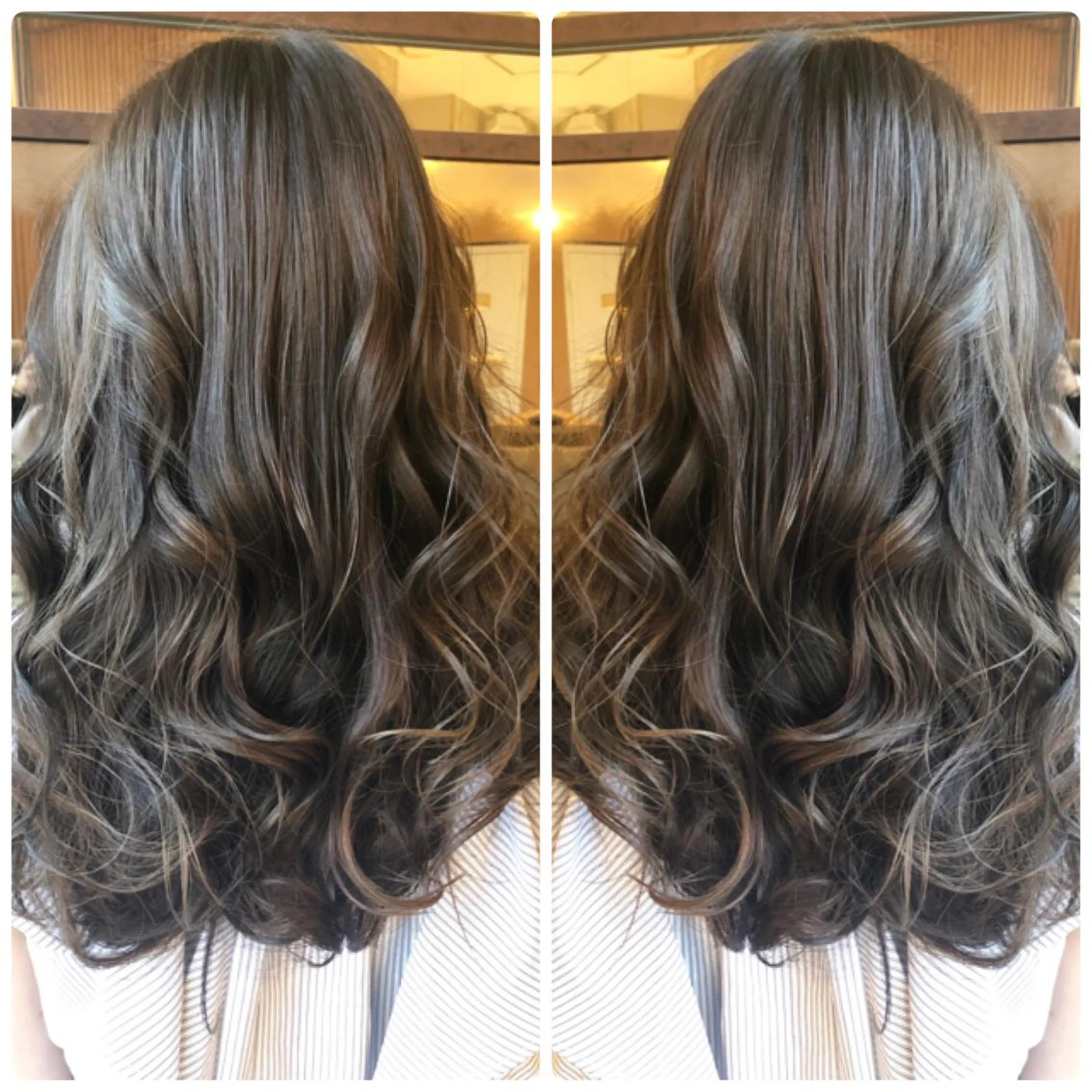 セミロング カラー アッシュ ハイライトカラー ハイライト ヘアカラー トリートメント 小山内 龍一郎 店長のヘアスタイル