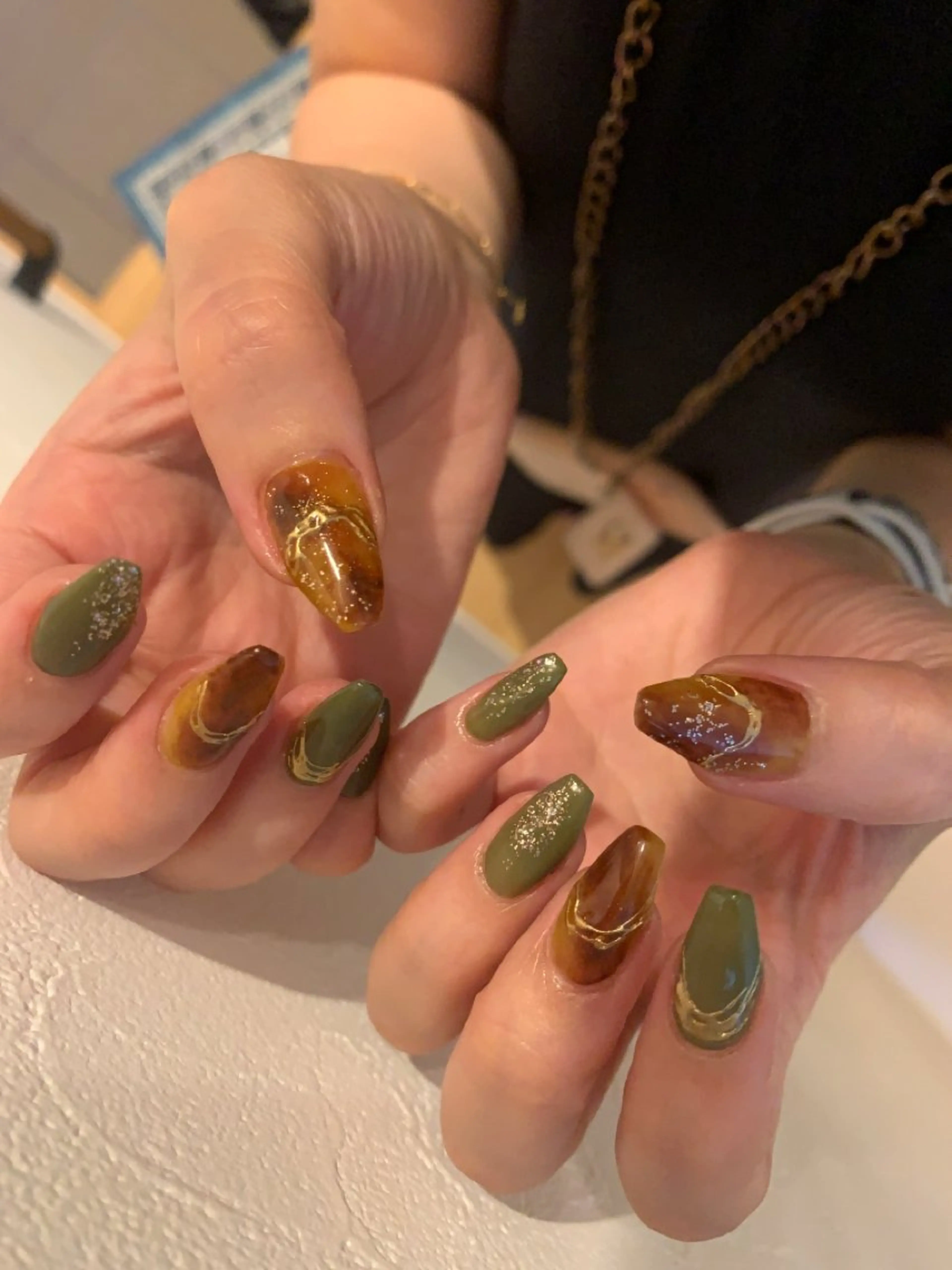 ネイル べっ甲ネイル ハンドネイル 北川 恭子のネイルデザイン