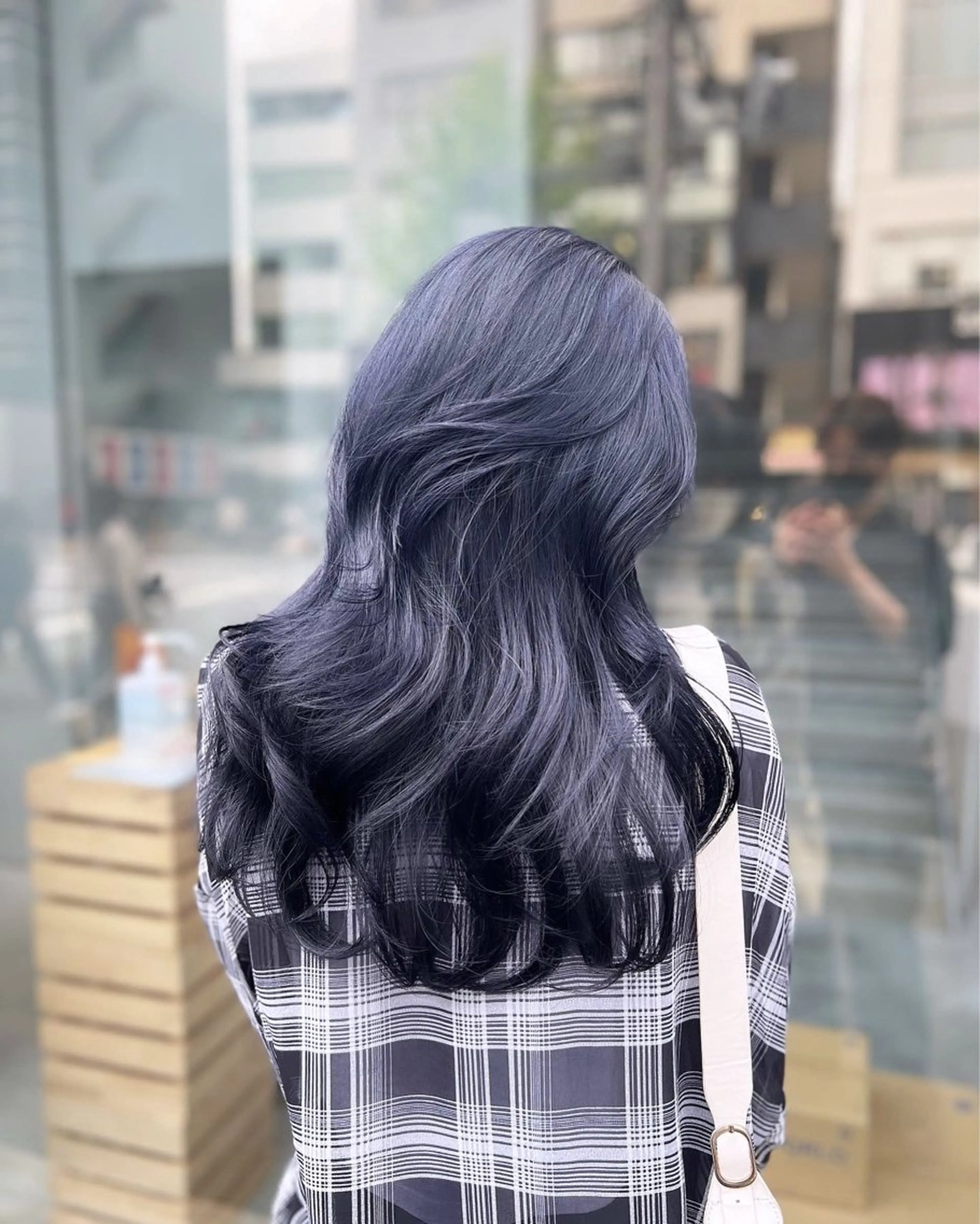 ロング カラー ヘアカラー トリートメント ヘッドスパ ヘアセット 🇨🇳中韓レイヤー 暗髪カラー🇰🇷のヘアスタイル