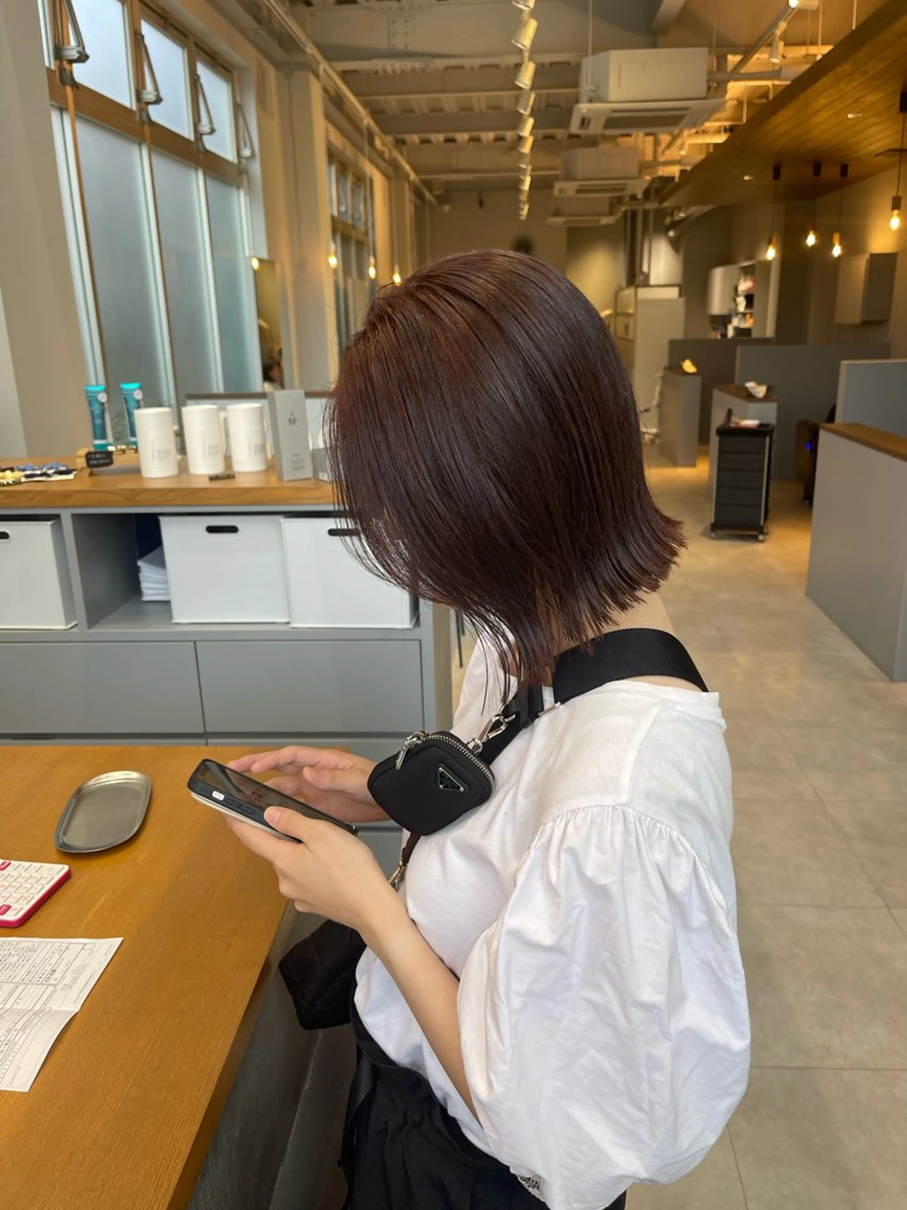 ショート 切りっぱなしボブ ボブ カット ヘアカラー トリートメント 石原圭悟 /ショート/艶カラーのヘアスタイル